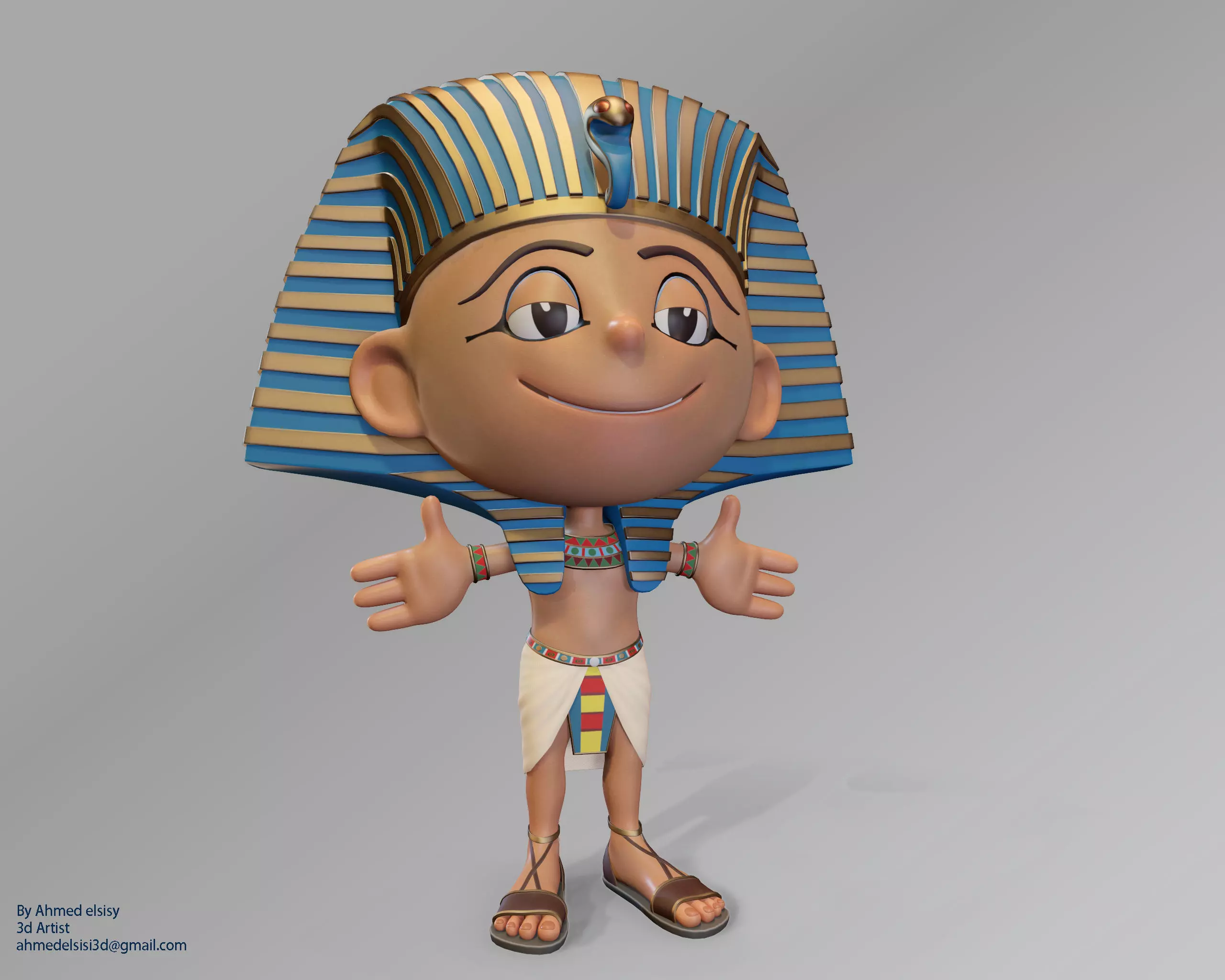 Egyptian male 3D model