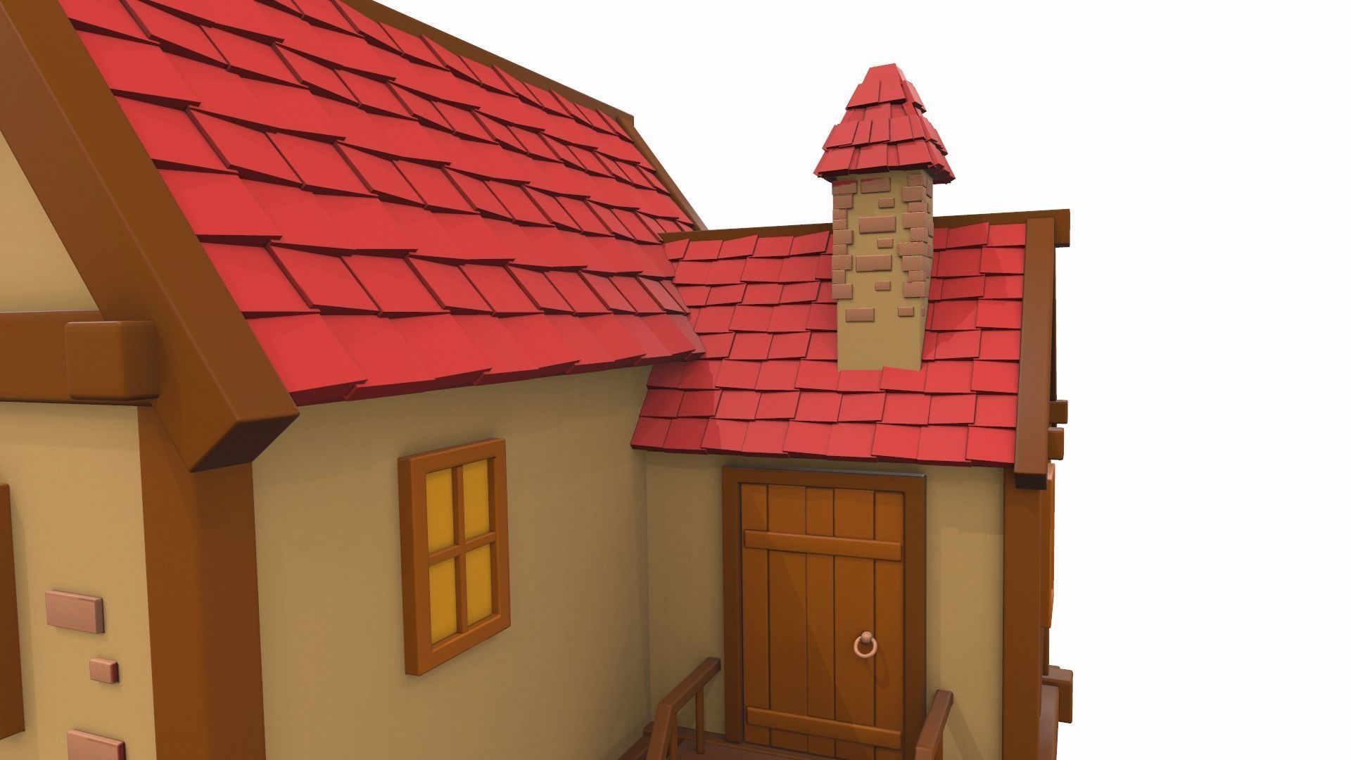 Cartoon house 08 3D model_12