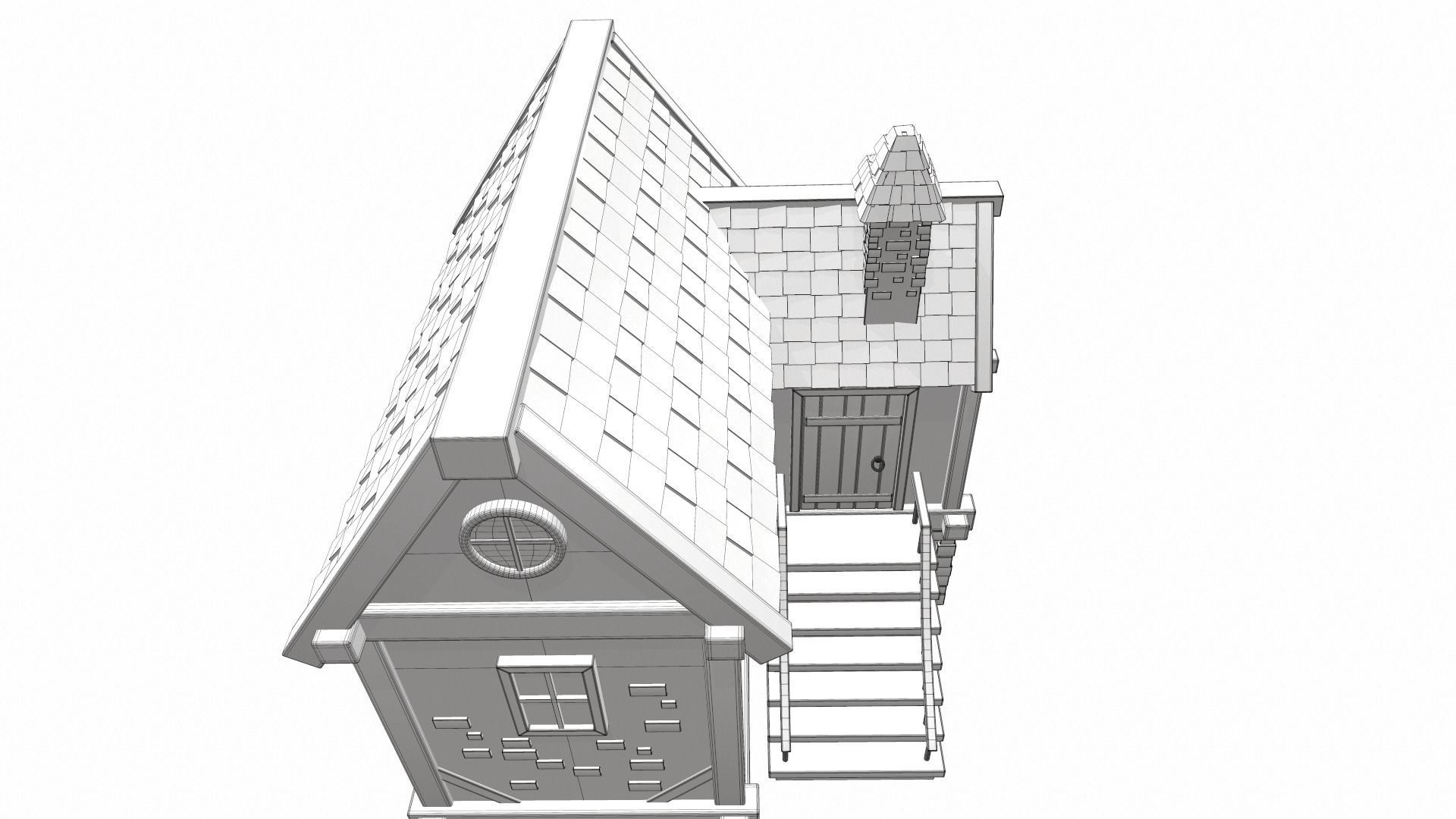 Cartoon house 08 3D model_19