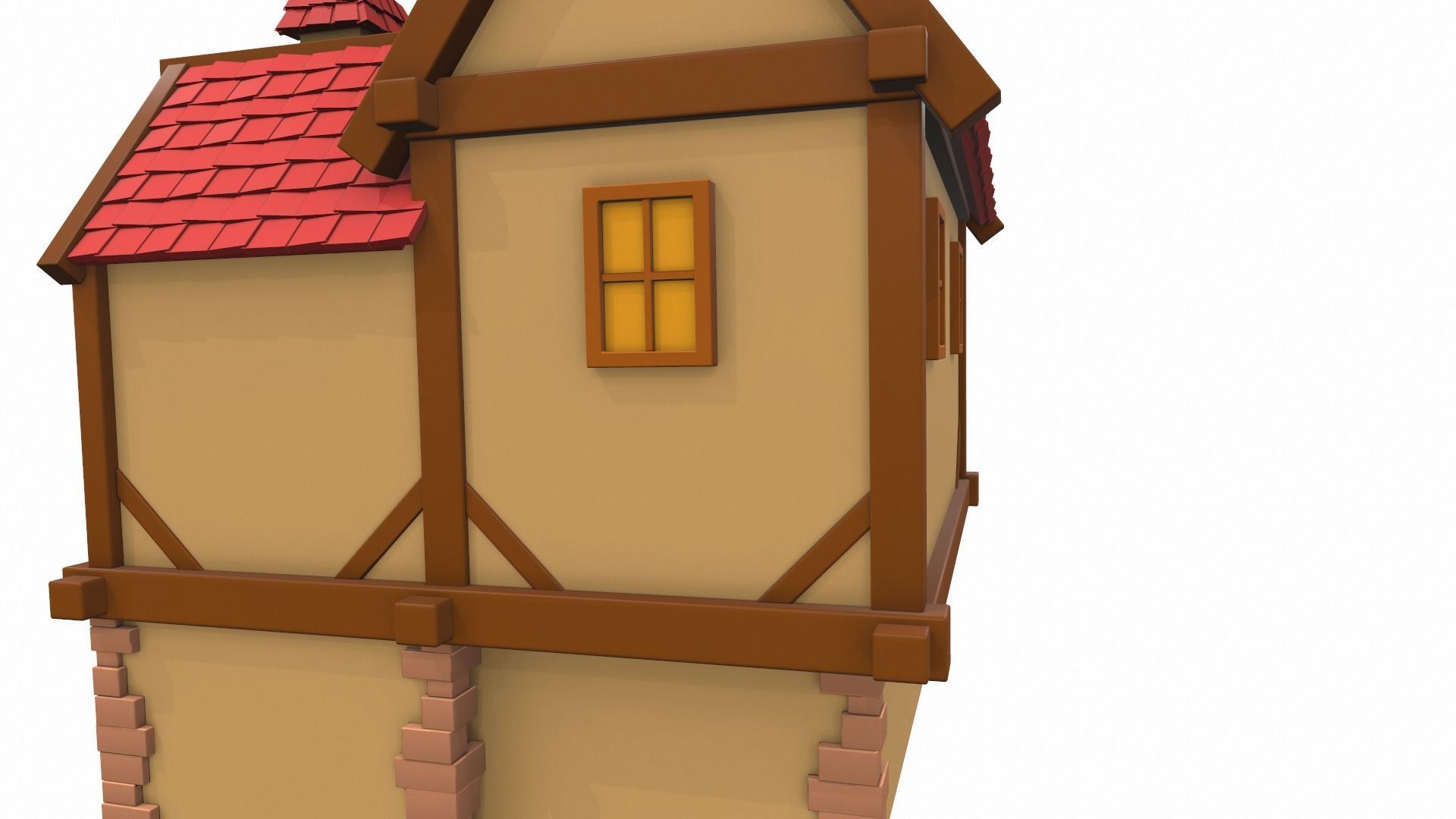 Cartoon house 08 3D model_10
