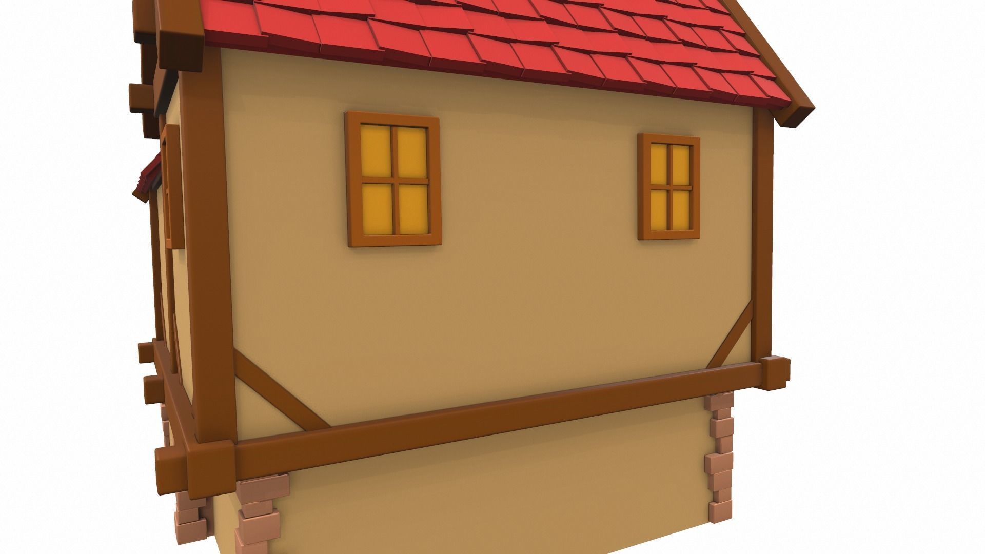 Cartoon house 08 3D model_9
