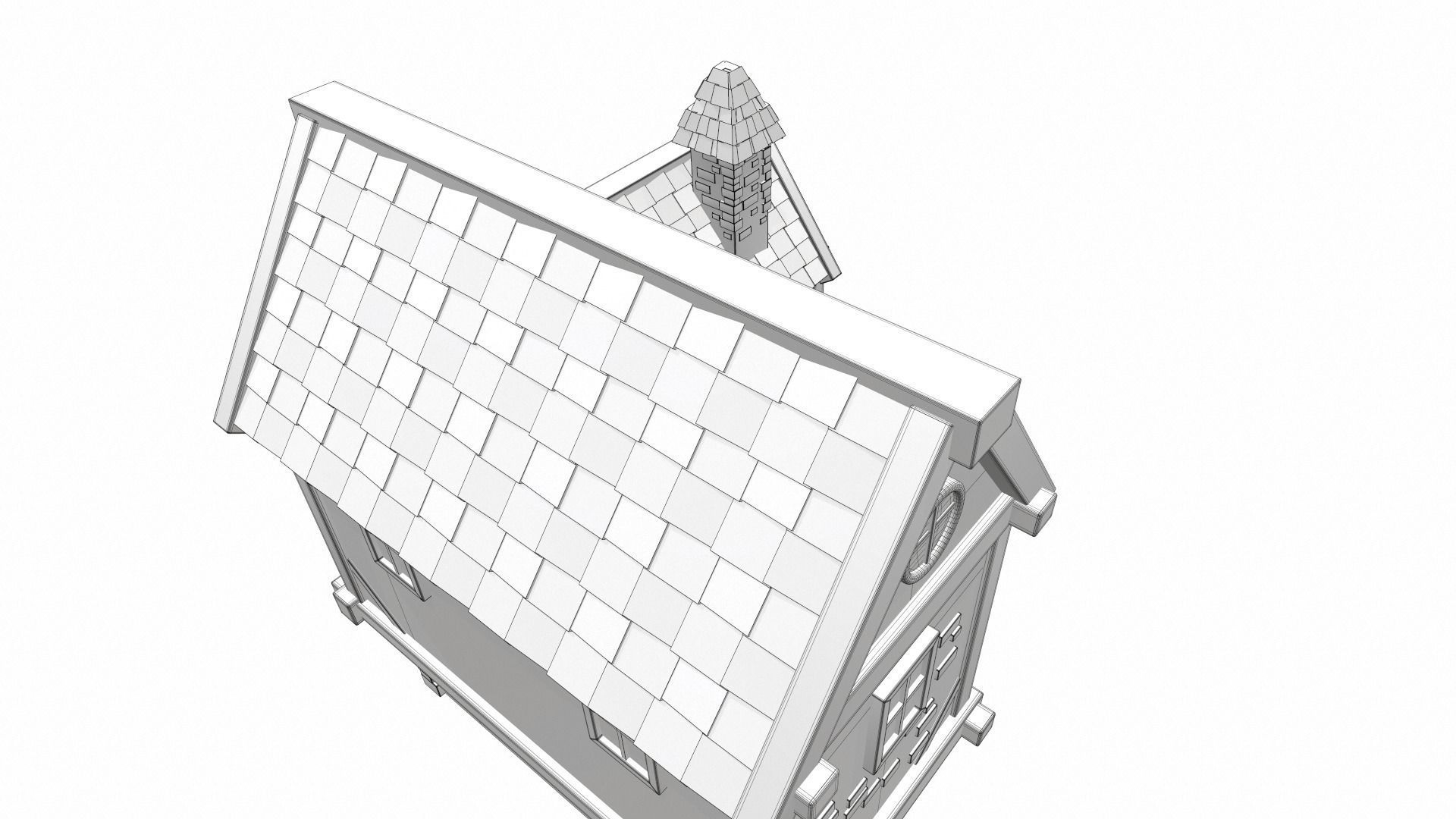 Cartoon house 08 3D model_20