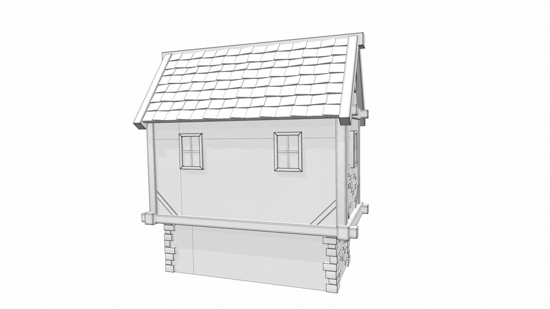 Cartoon house 08 3D model_15