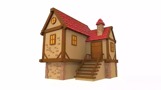 Cartoon house 08 3D model