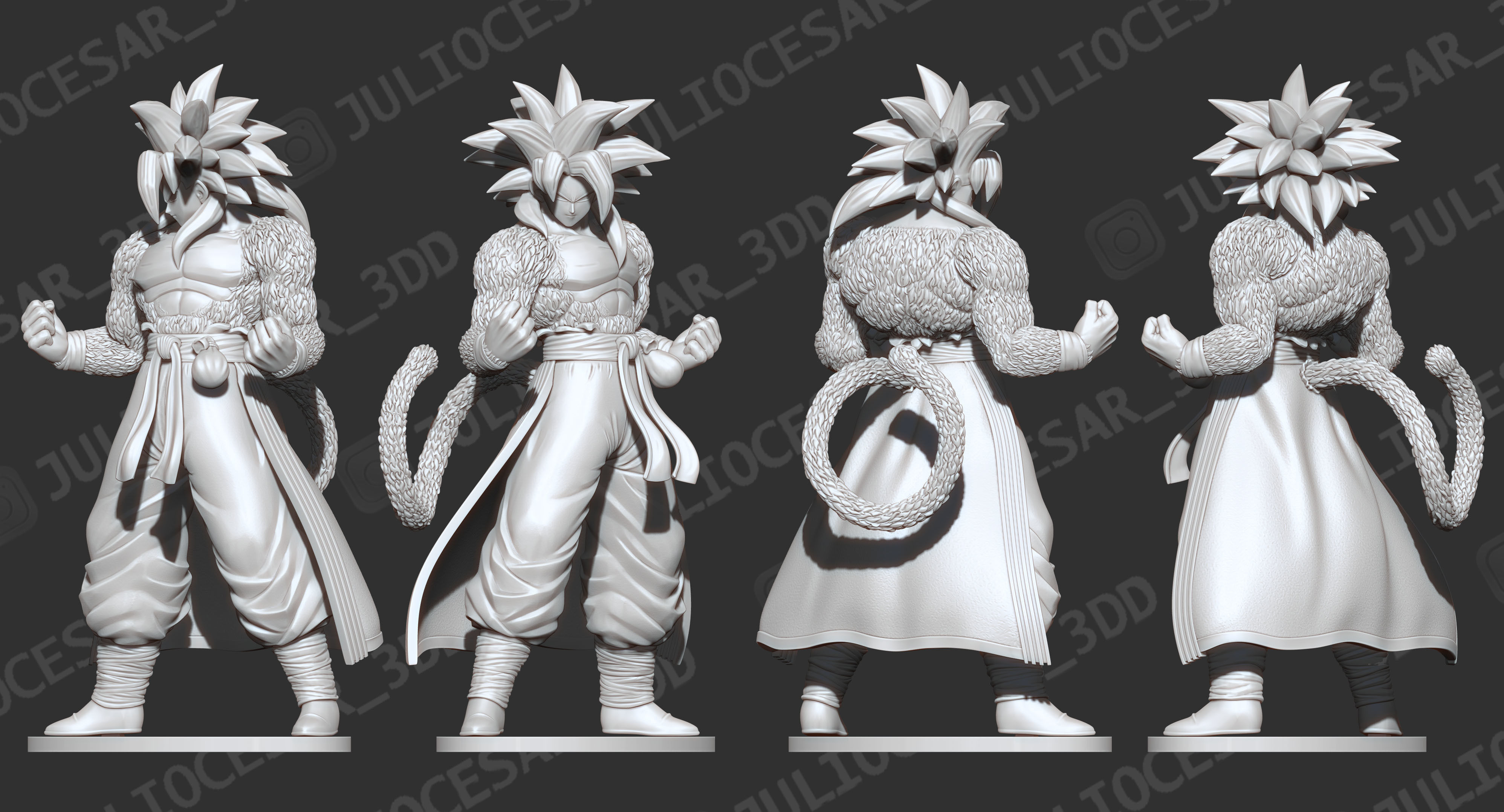 Dragon ball - Xeno Goku SSJ4 time patrol 3D print model_1