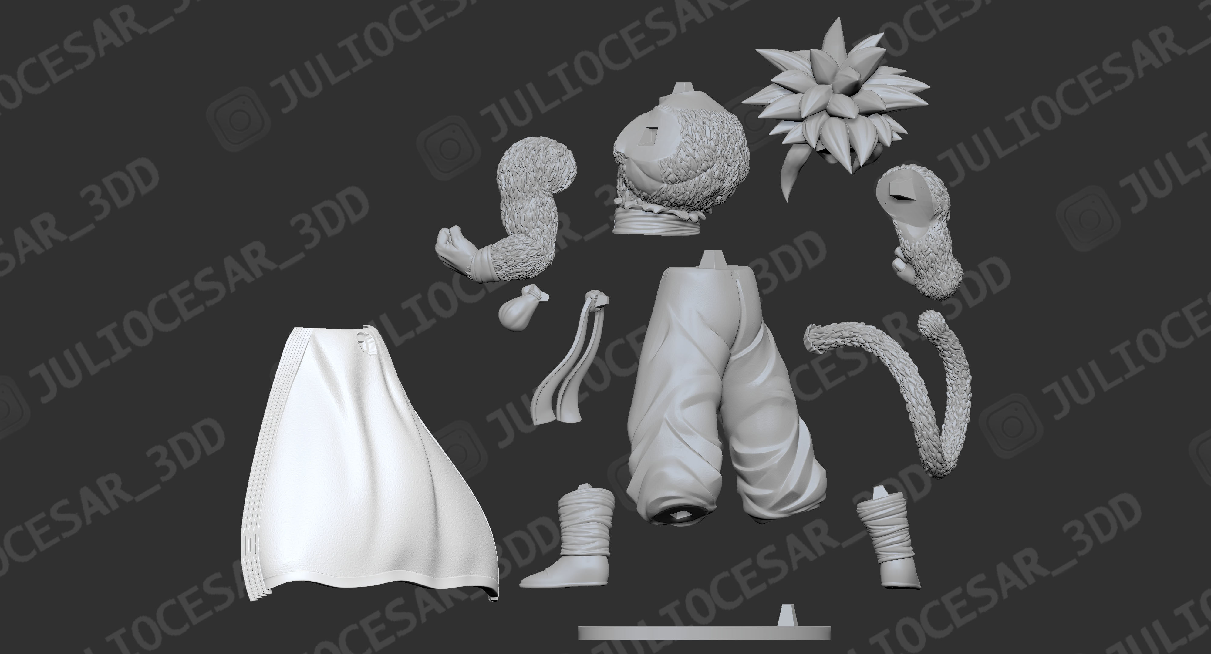 Dragon ball - Xeno Goku SSJ4 time patrol 3D print model_4