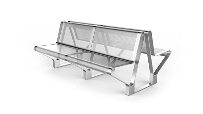 Waiting Room Seat V2 Double 2 Big Seats 3D model