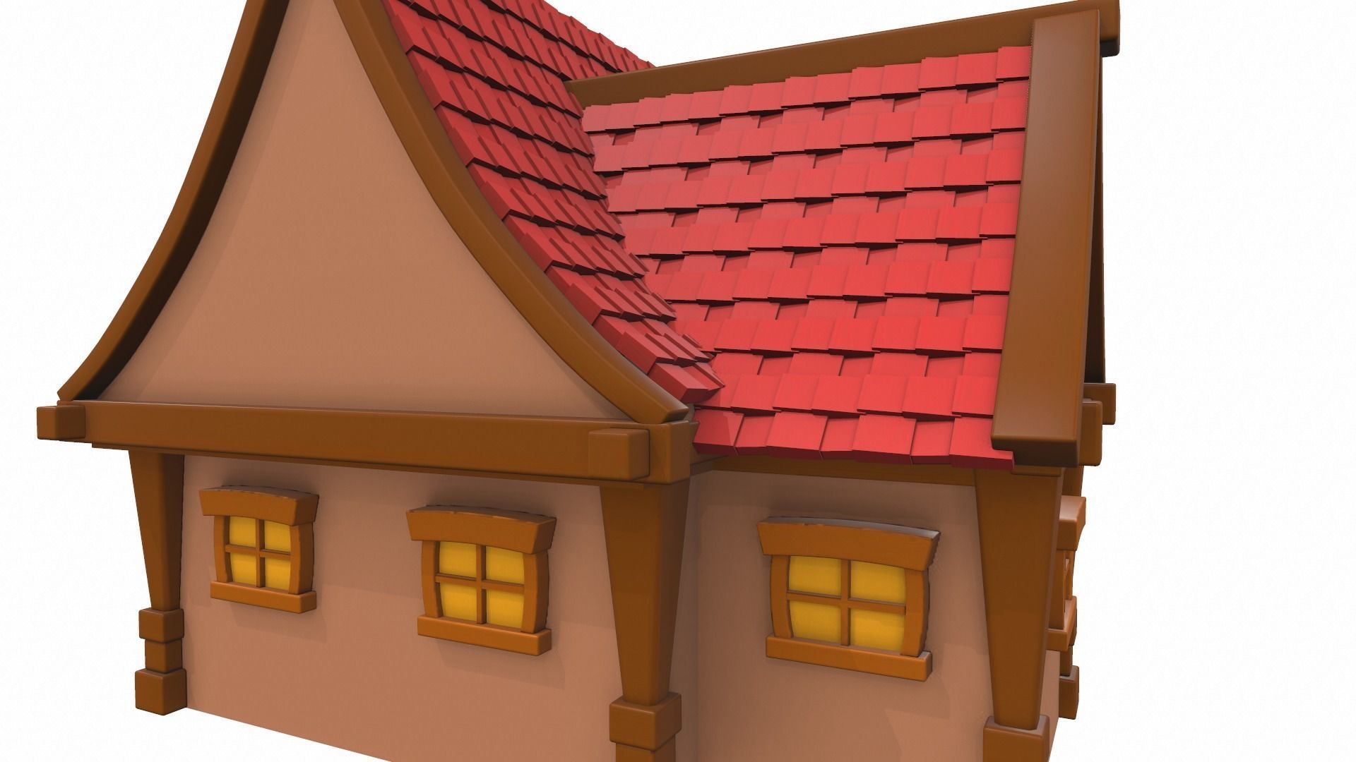 Cartoon house 04 3D model_10