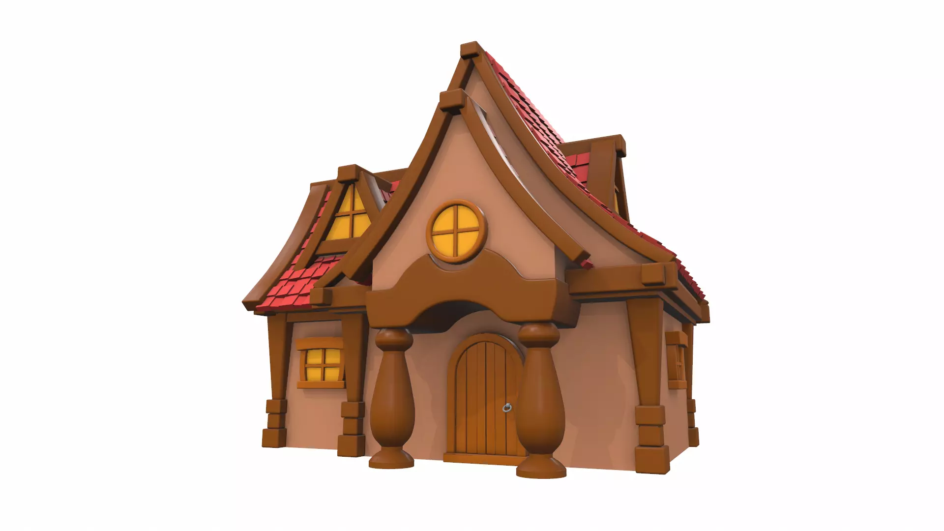 Cartoon house 04 3D model_0