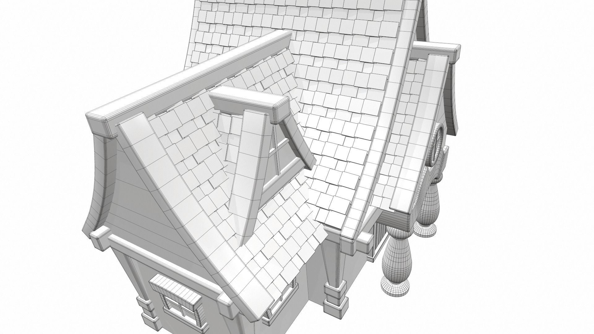 Cartoon house 04 3D model_21