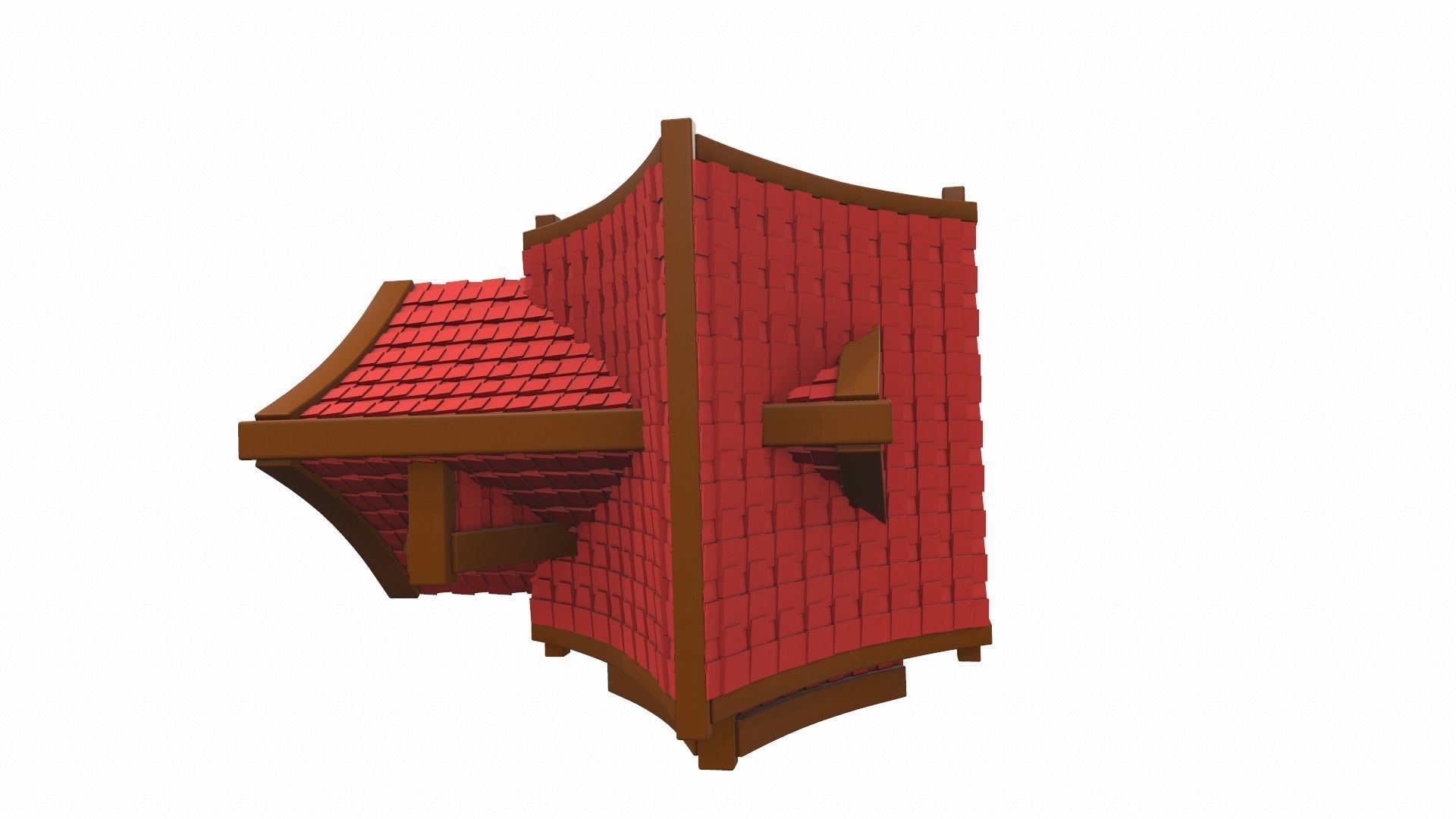 Cartoon house 04 3D model_6