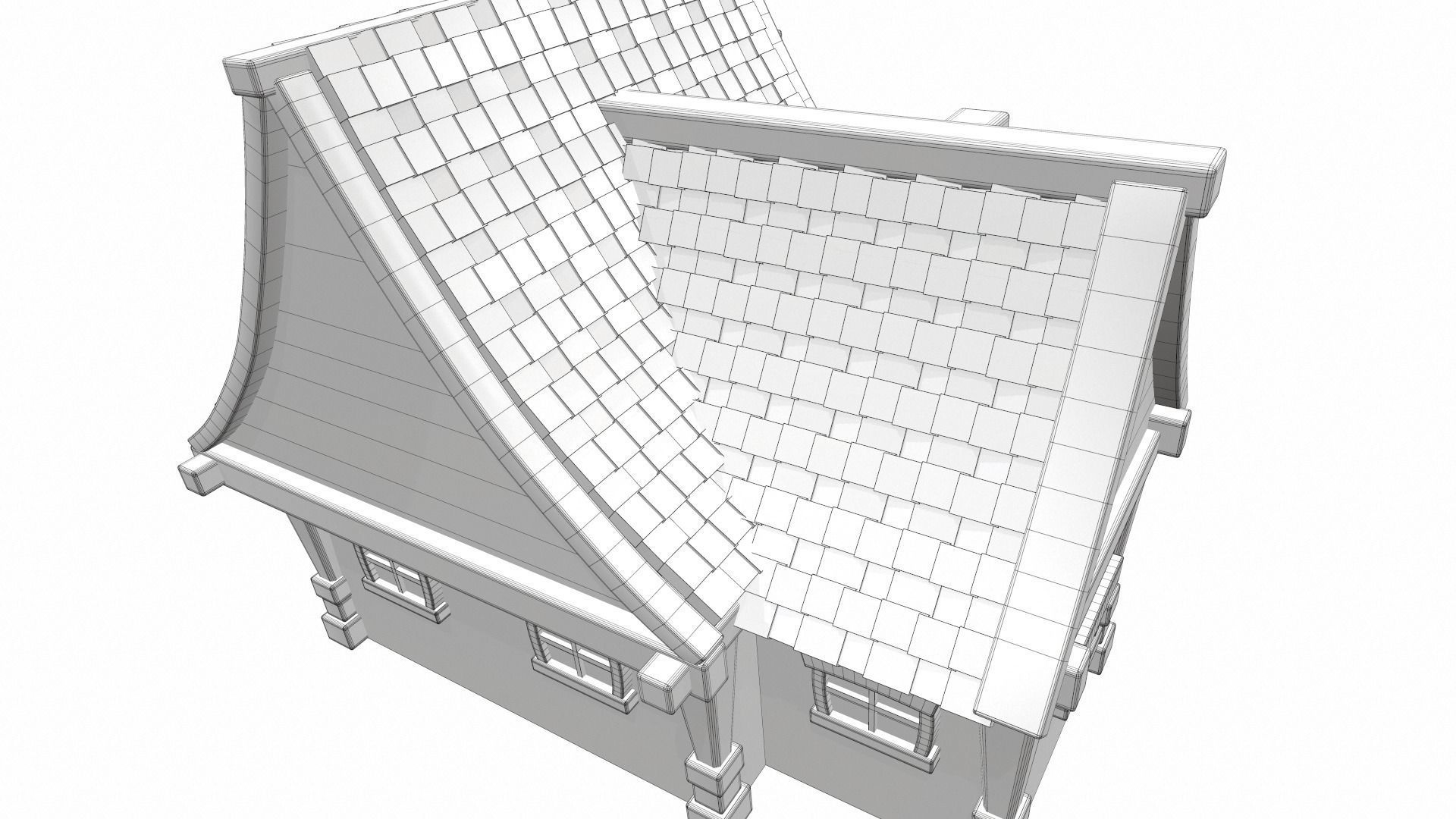 Cartoon house 04 3D model_22