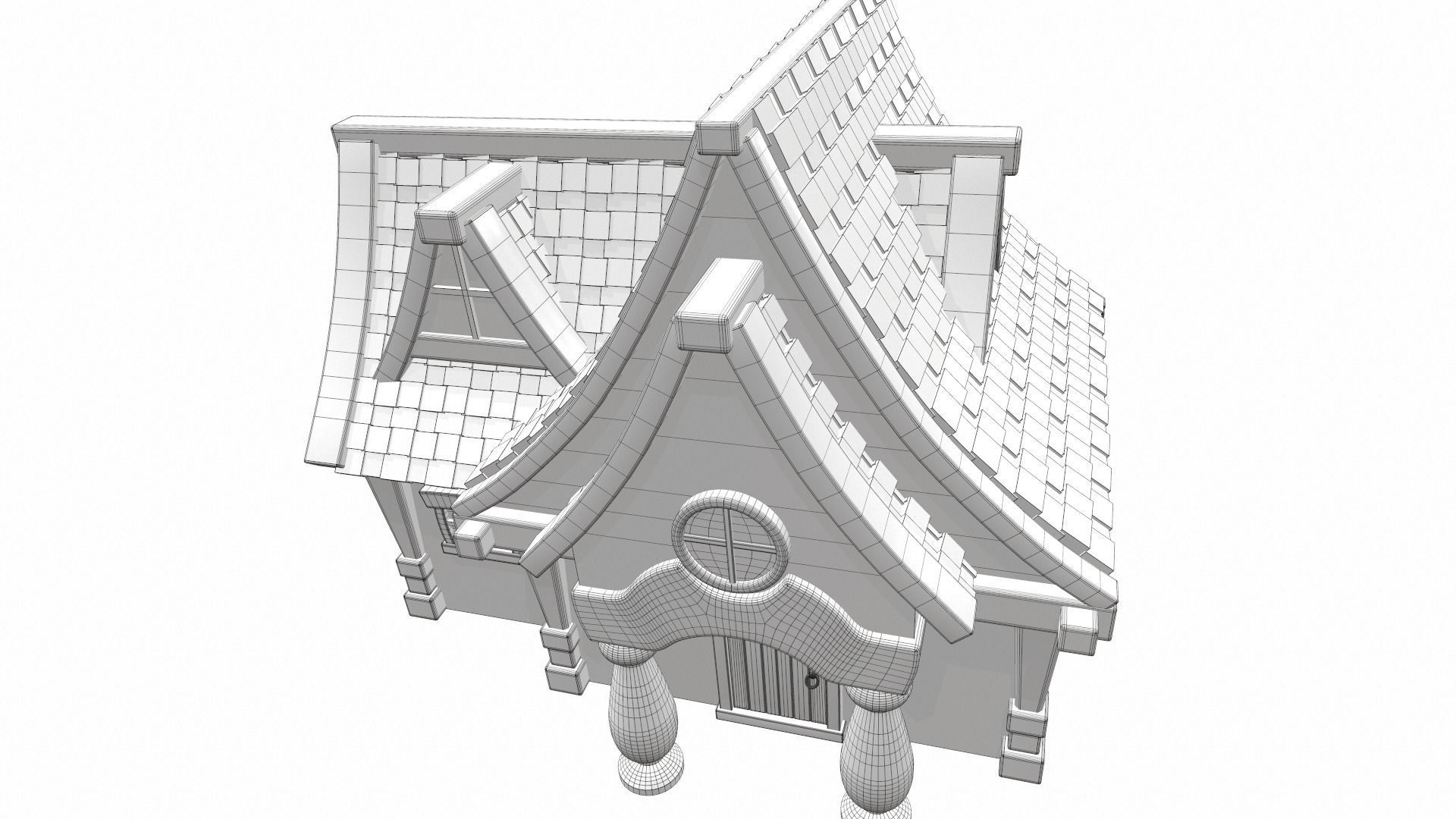 Cartoon house 04 3D model_20