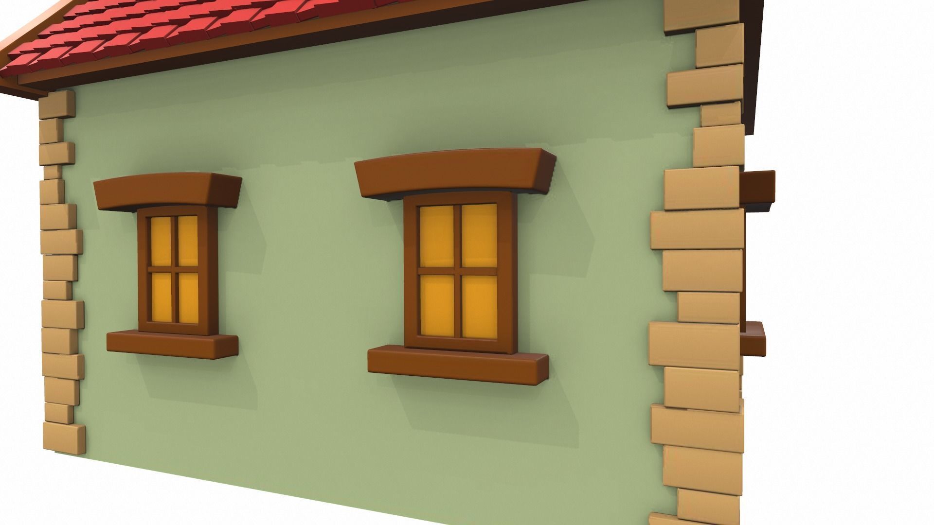 Cartoon house 01 3D model_9