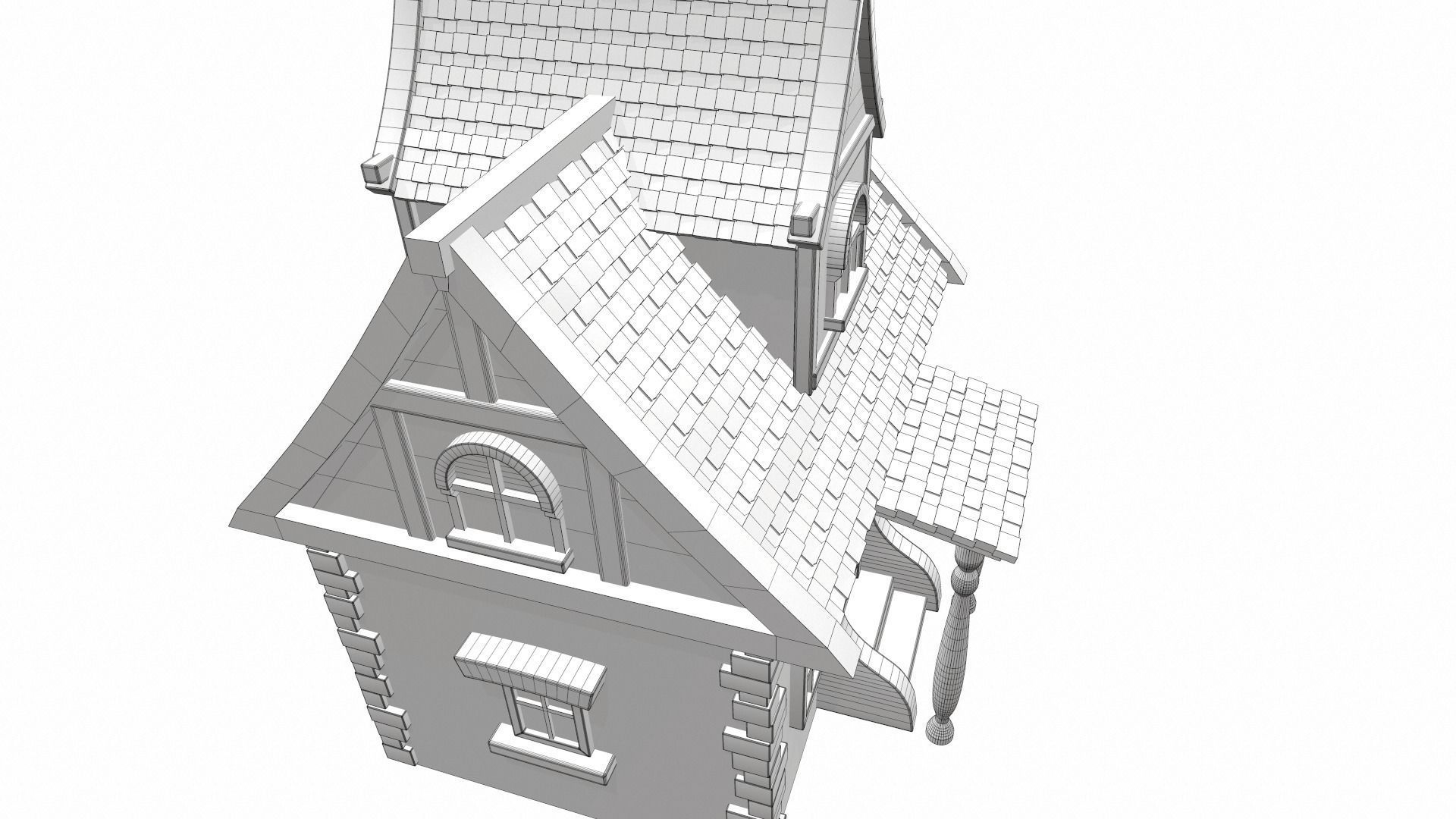 Cartoon house 01 3D model_22