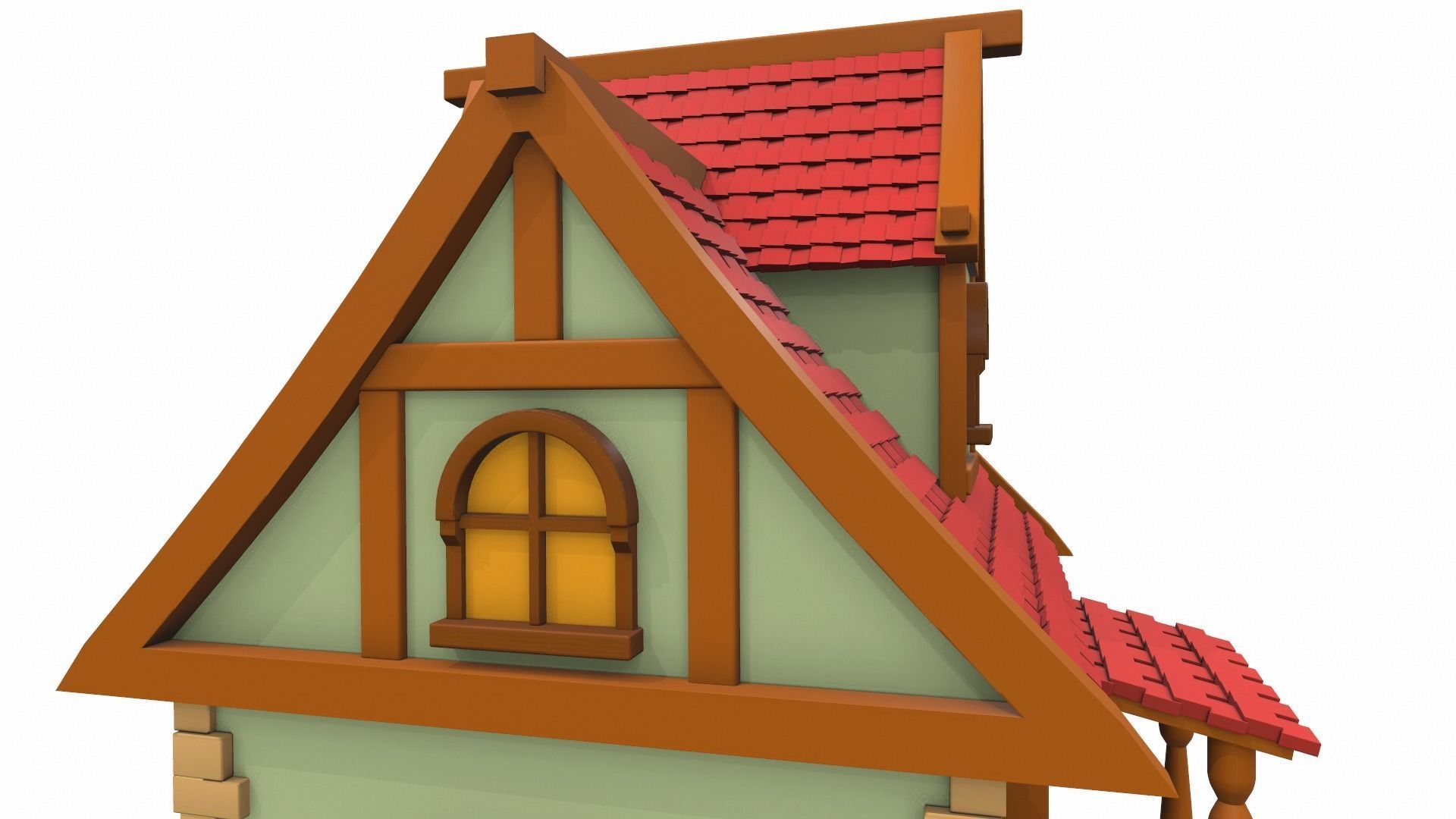 Cartoon house 01 3D model_11