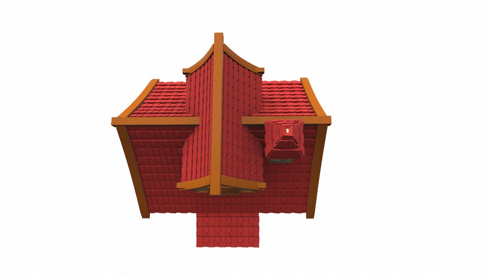 Cartoon house 01 3D model_6