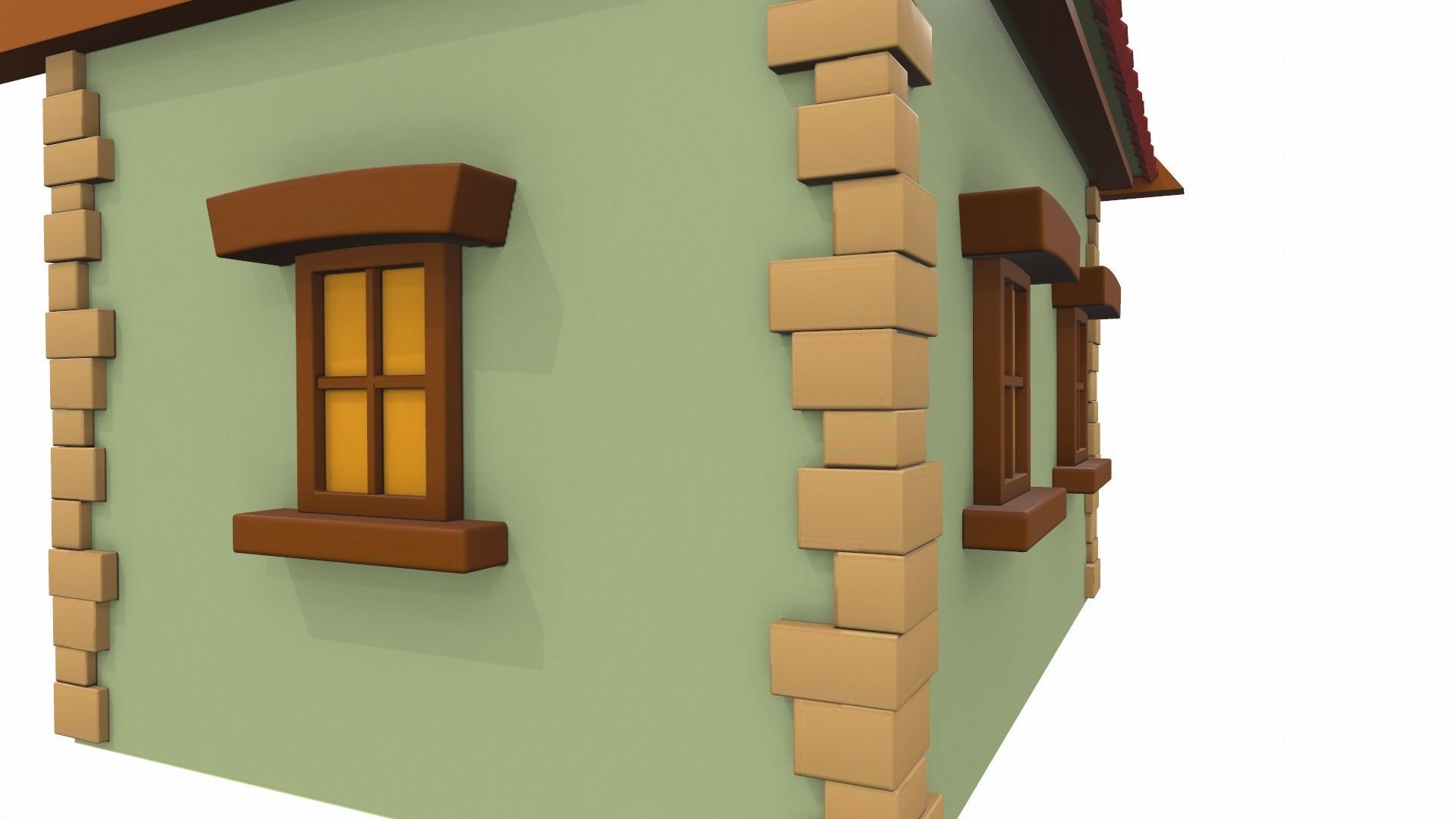 Cartoon house 01 3D model_8