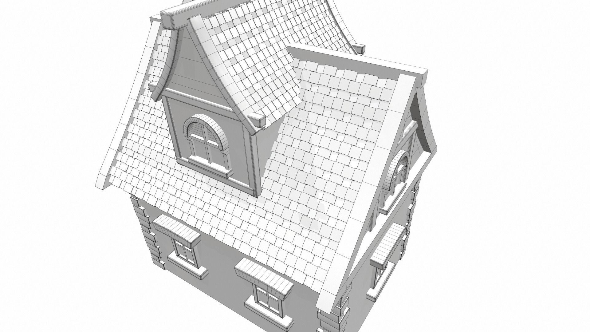 Cartoon house 01 3D model_23