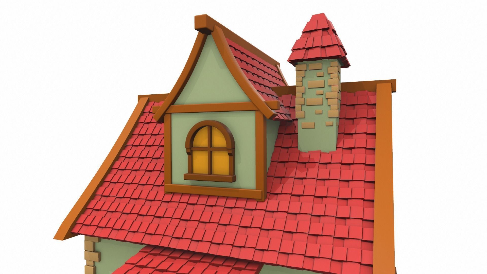 Cartoon house 01 3D model_12