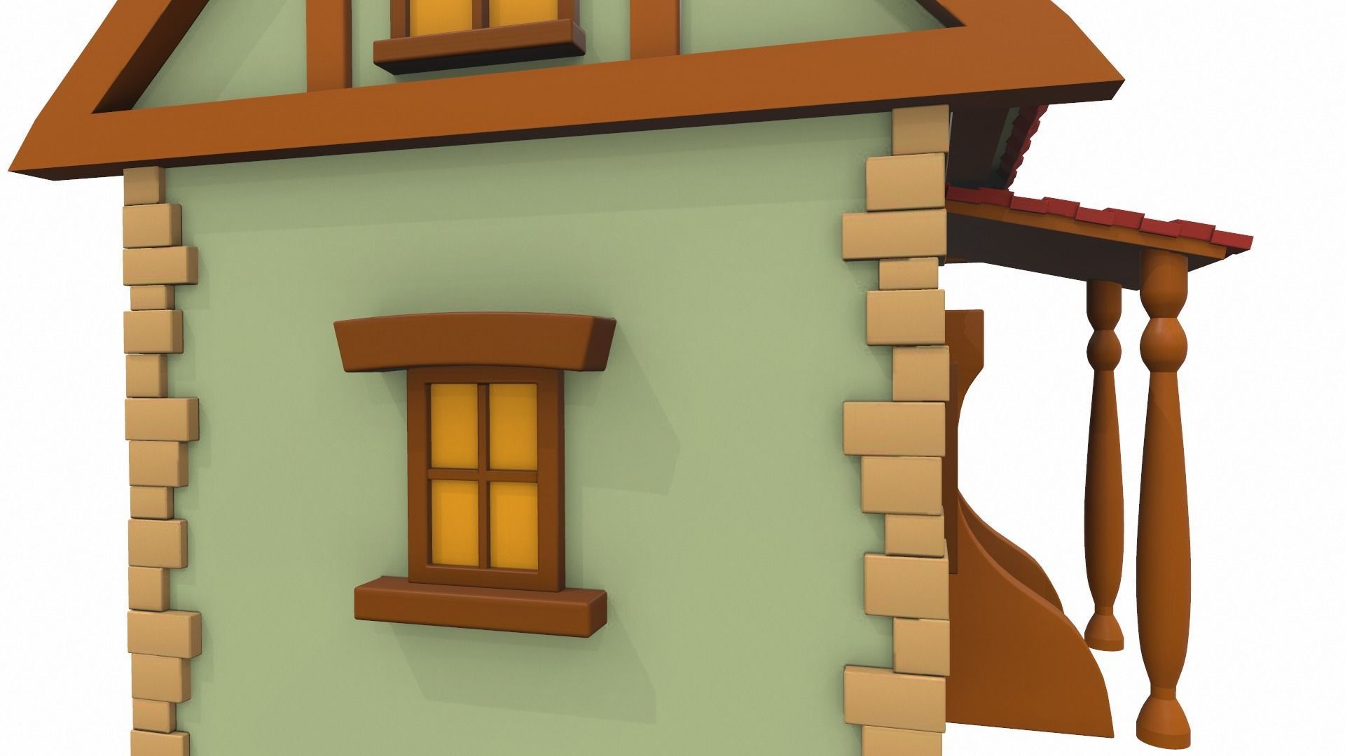 Cartoon house 01 3D model_10