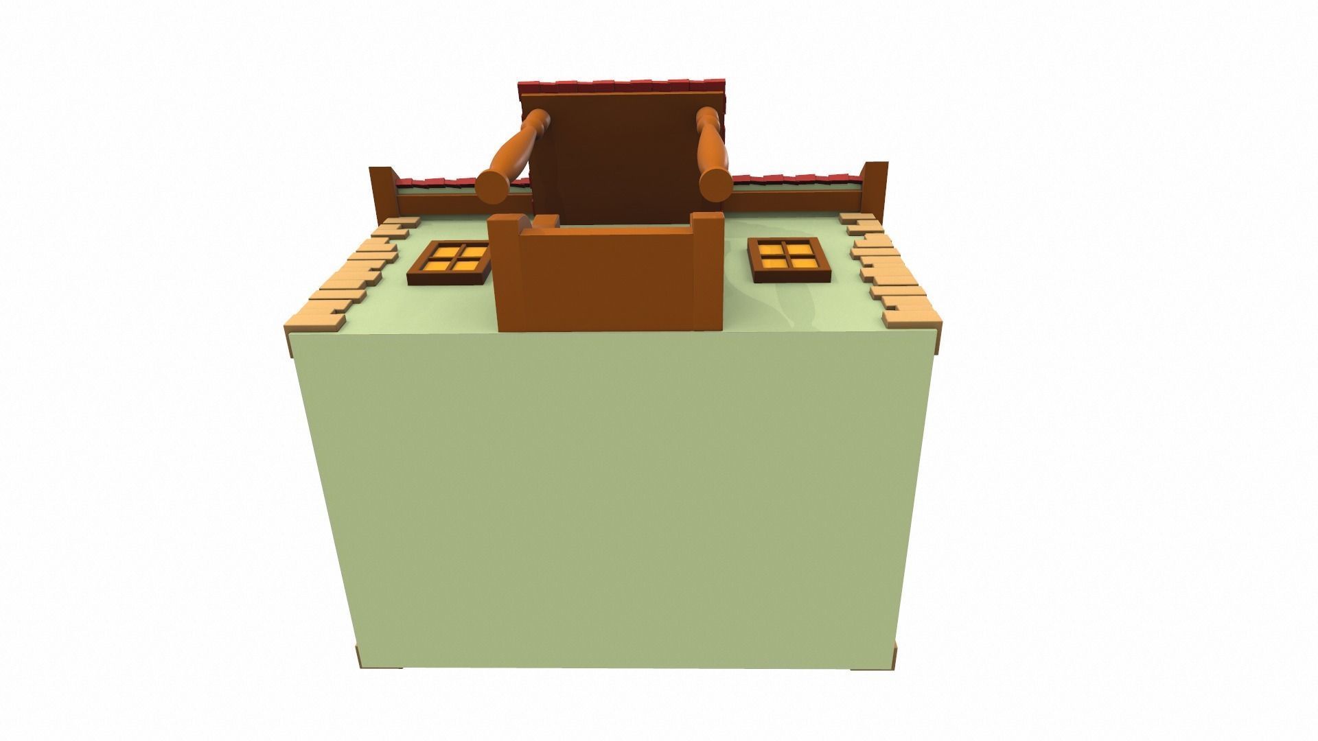 Cartoon house 01 3D model_5
