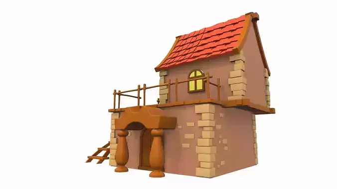 Cartoon house 09 3D model