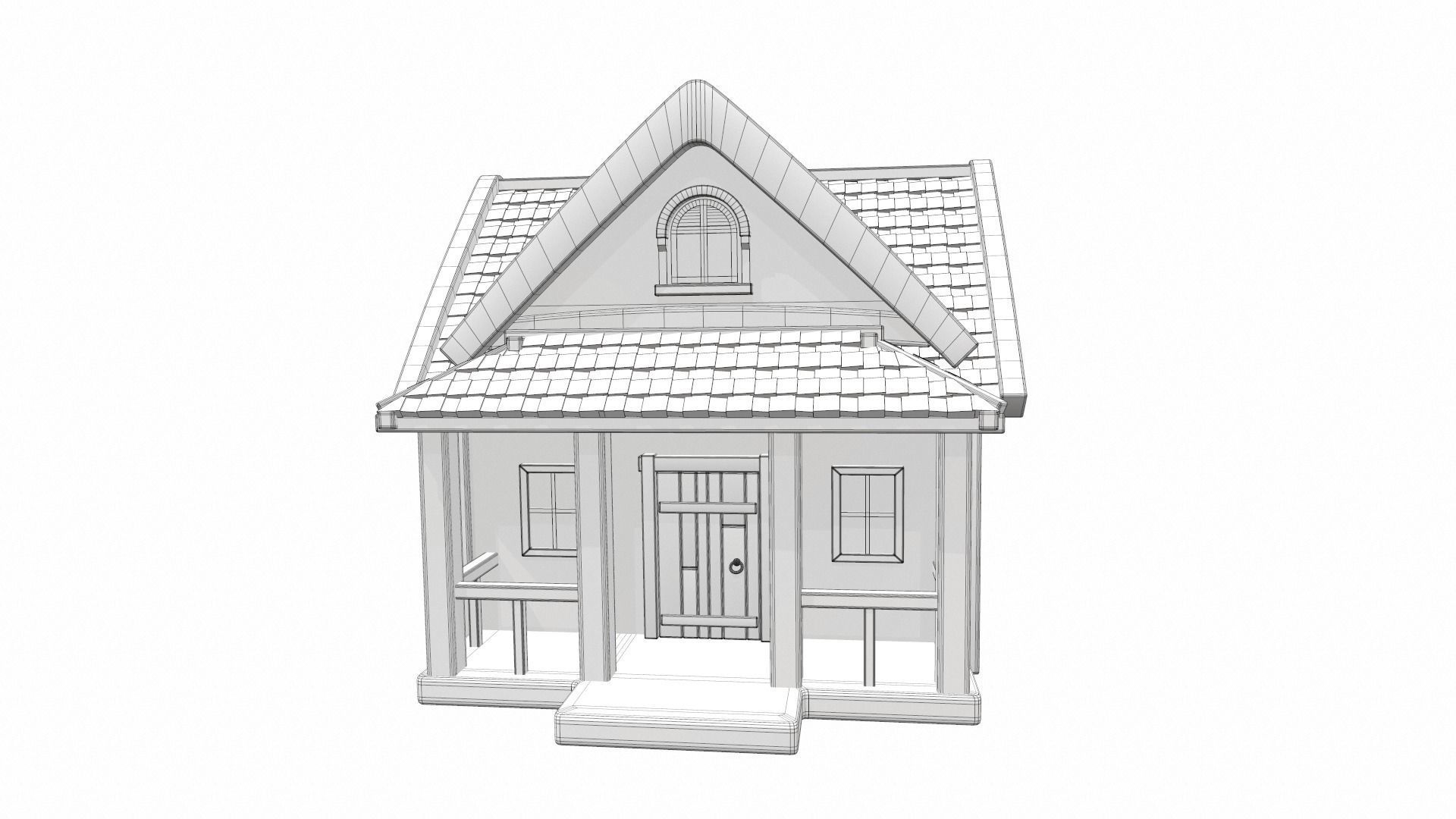 Cartoon house 02 3D model_15