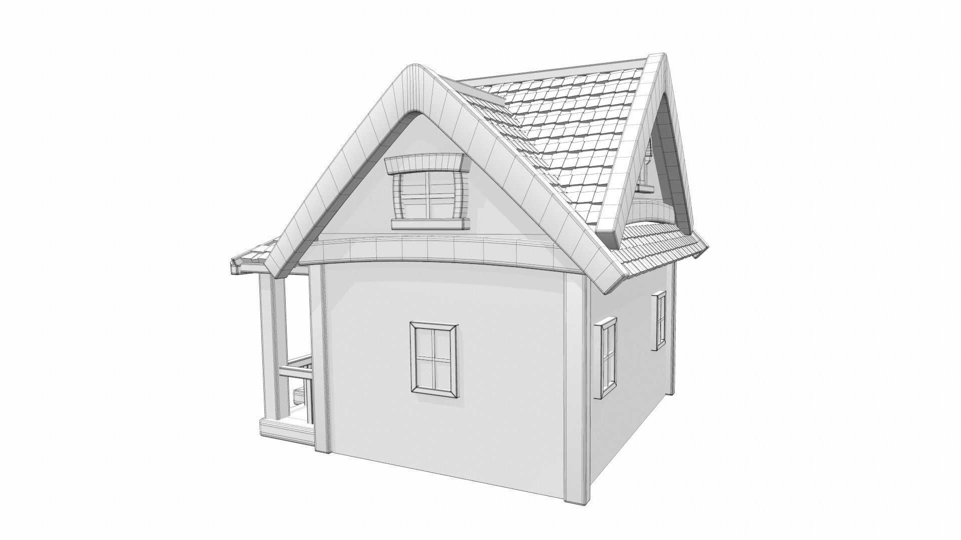 Cartoon house 02 3D model_18