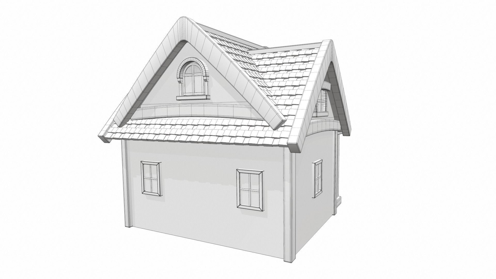 Cartoon house 02 3D model_17