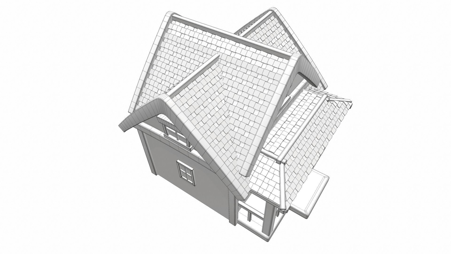 Cartoon house 02 3D model_21