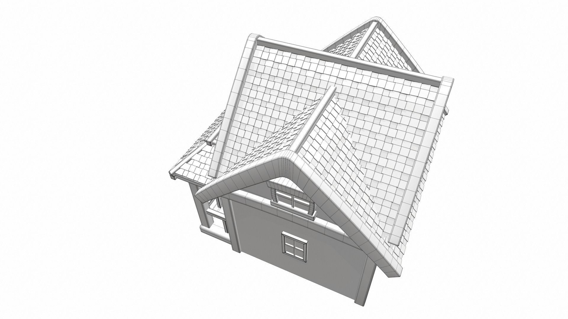 Cartoon house 02 3D model_23
