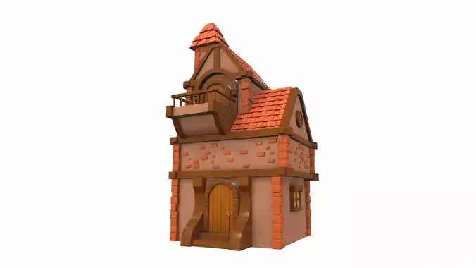 Cartoon house 10 3D model