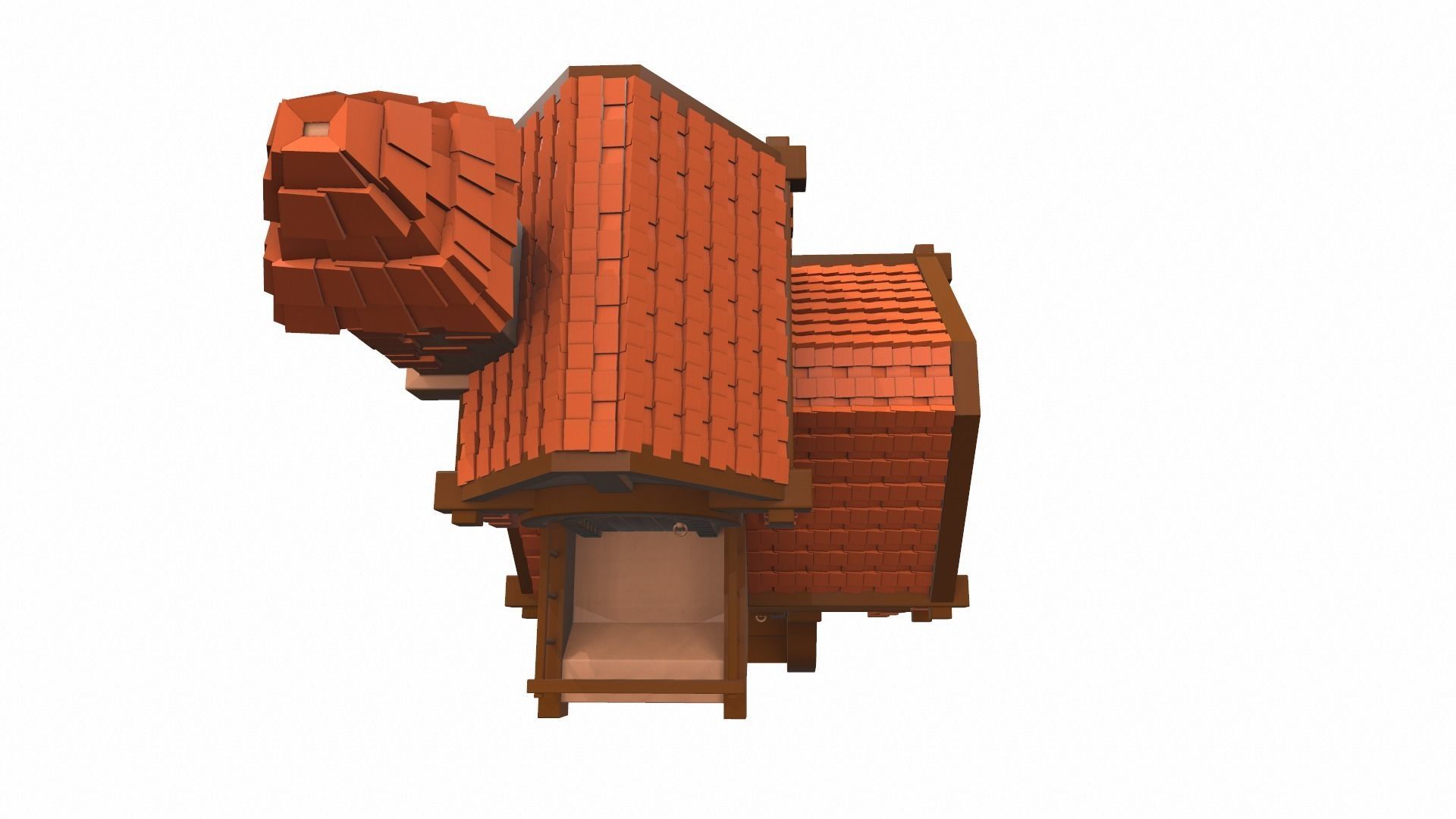 Cartoon house 10 3D model_6