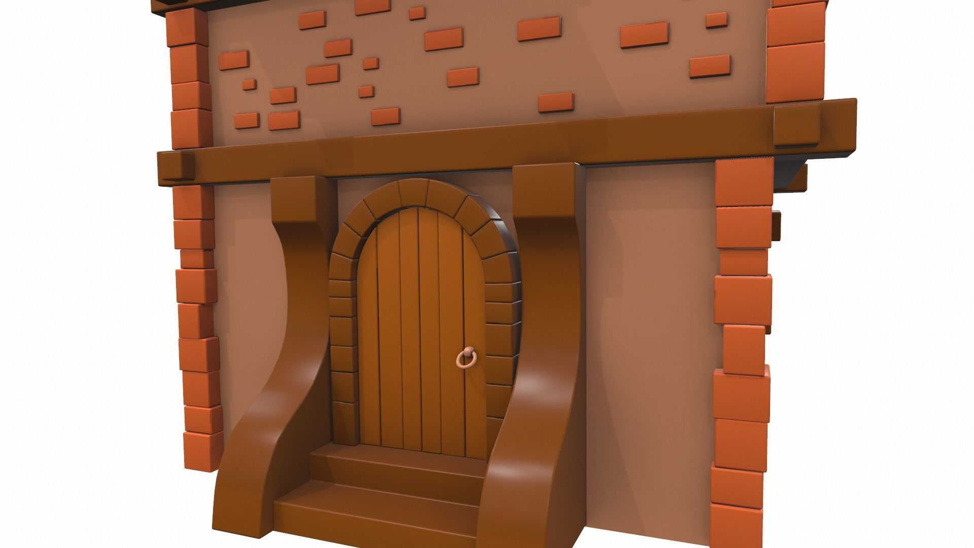 Cartoon house 10 3D model_7