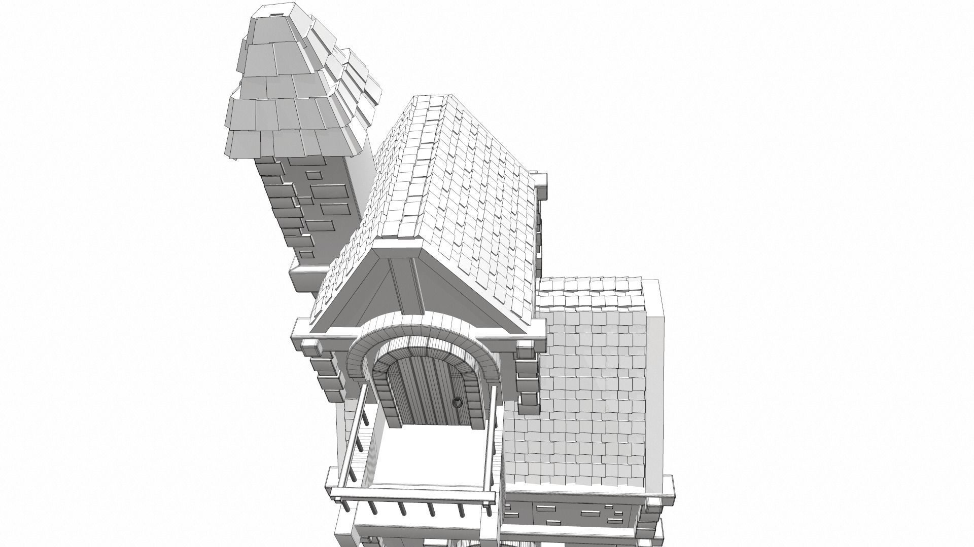 Cartoon house 10 3D model_16