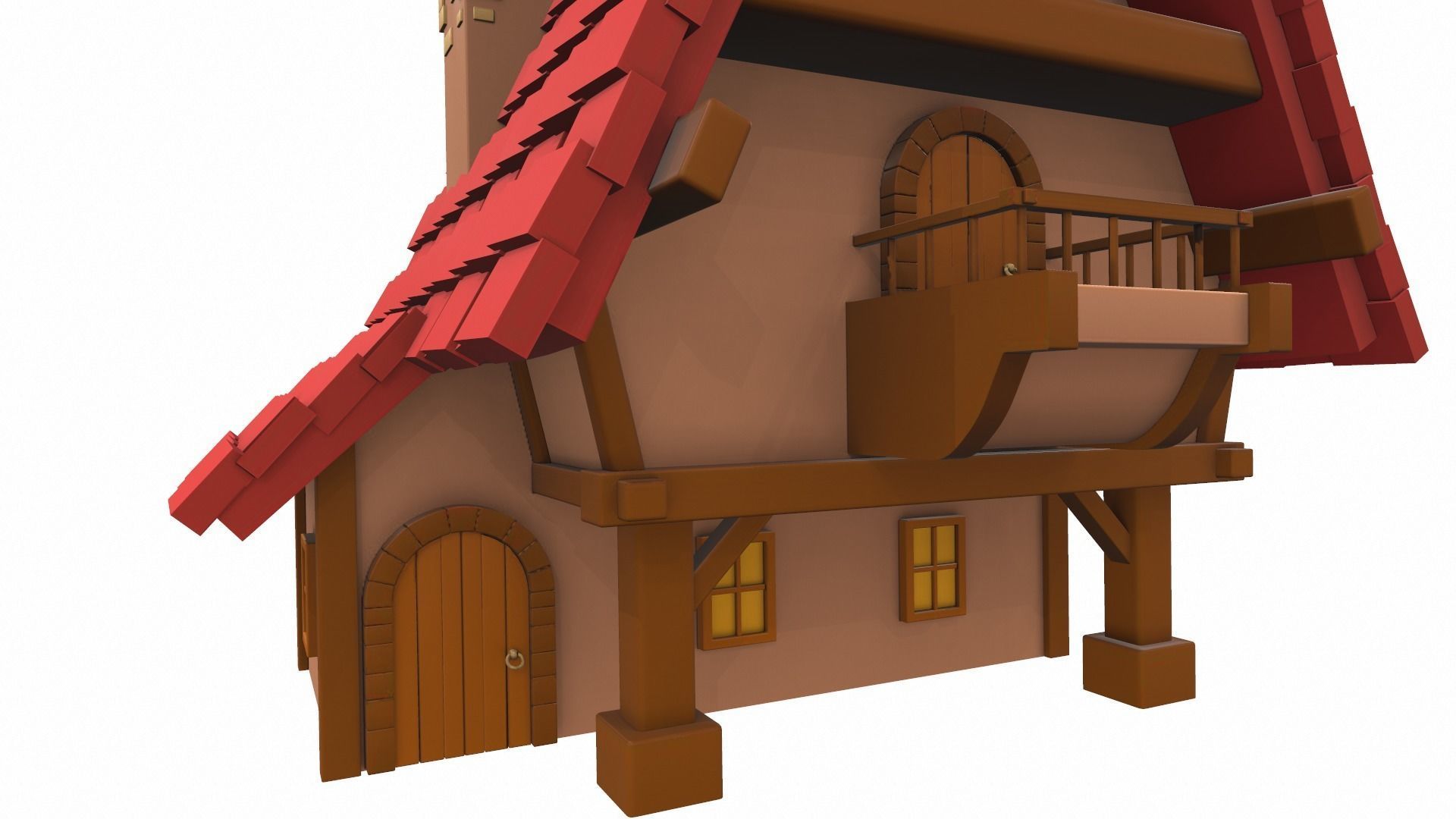 Cartoon house 11 3D model_7