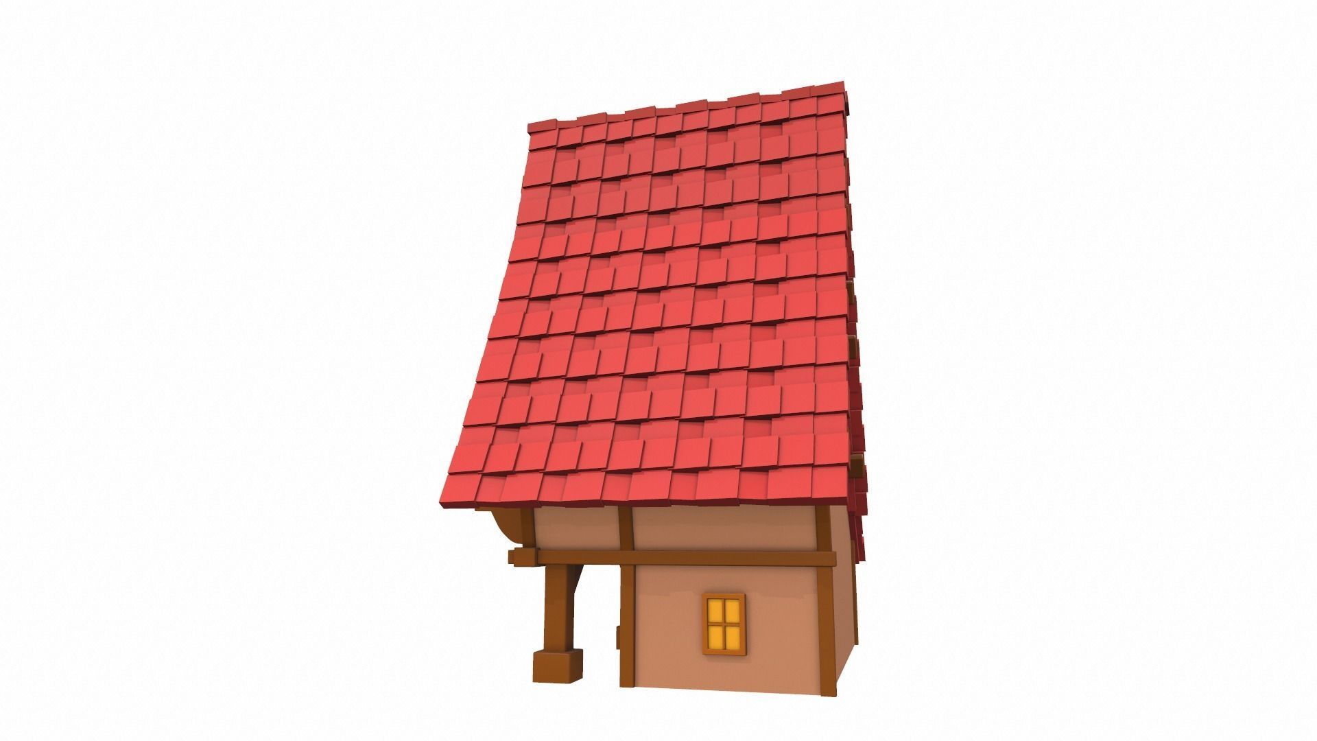 Cartoon house 11 3D model_4