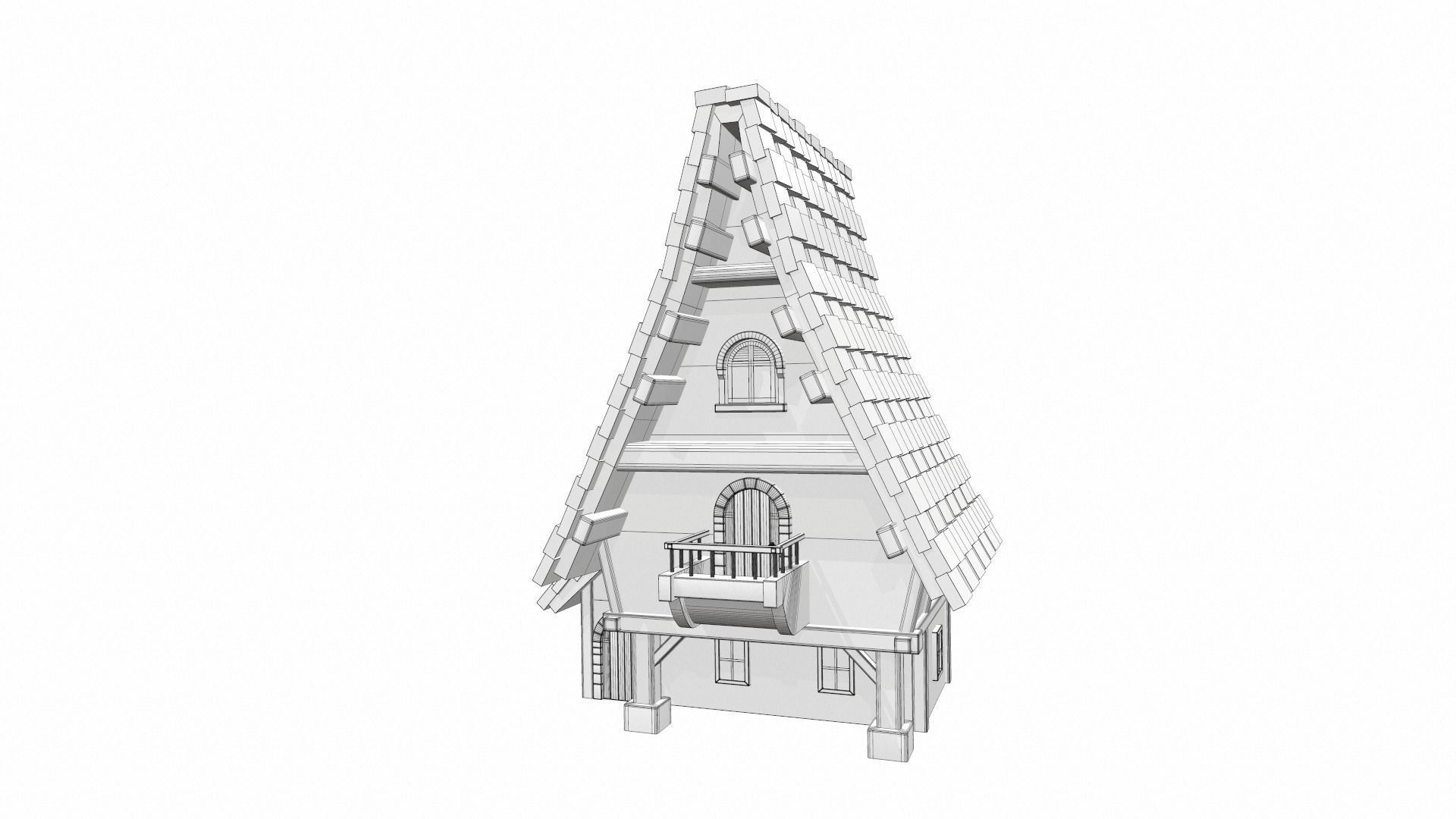 Cartoon house 11 3D model_12