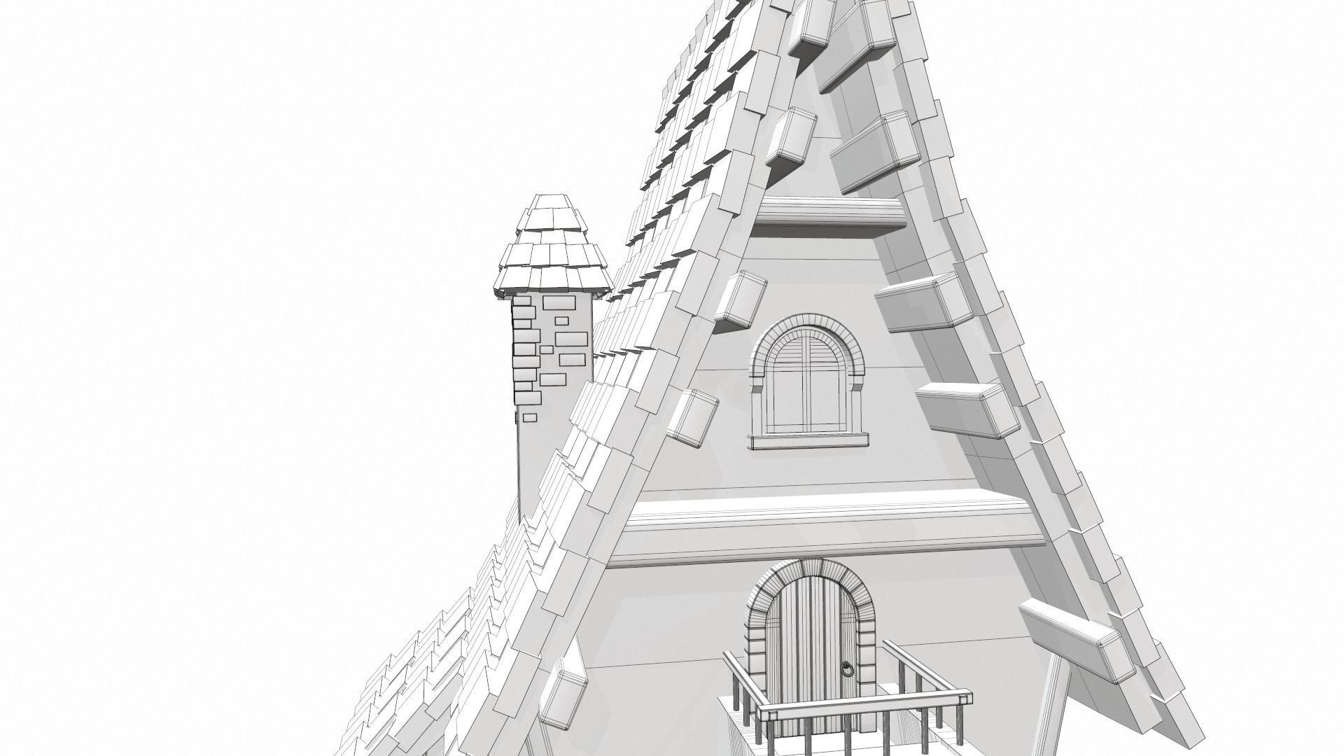 Cartoon house 11 3D model_18