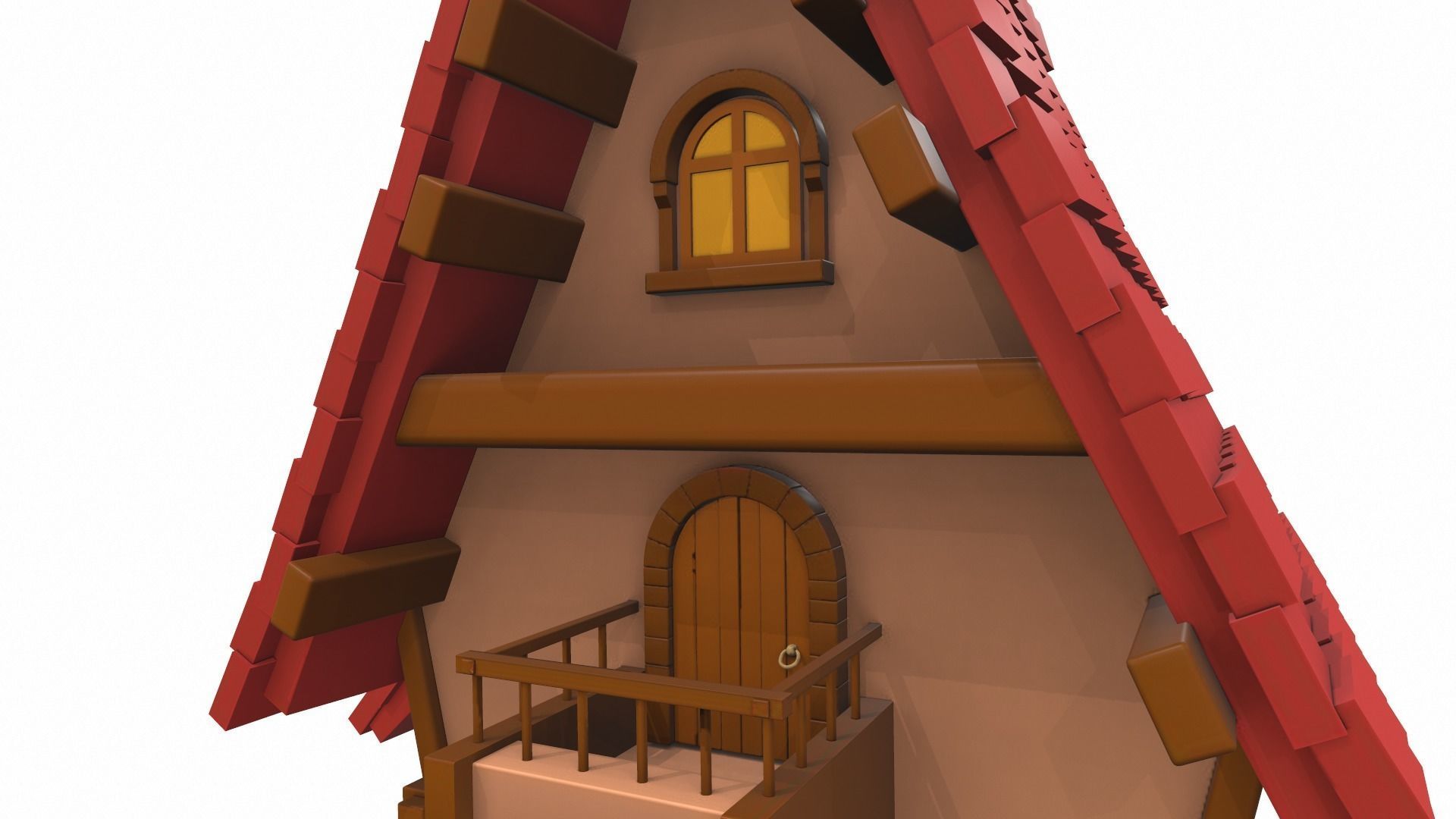 Cartoon house 11 3D model_8