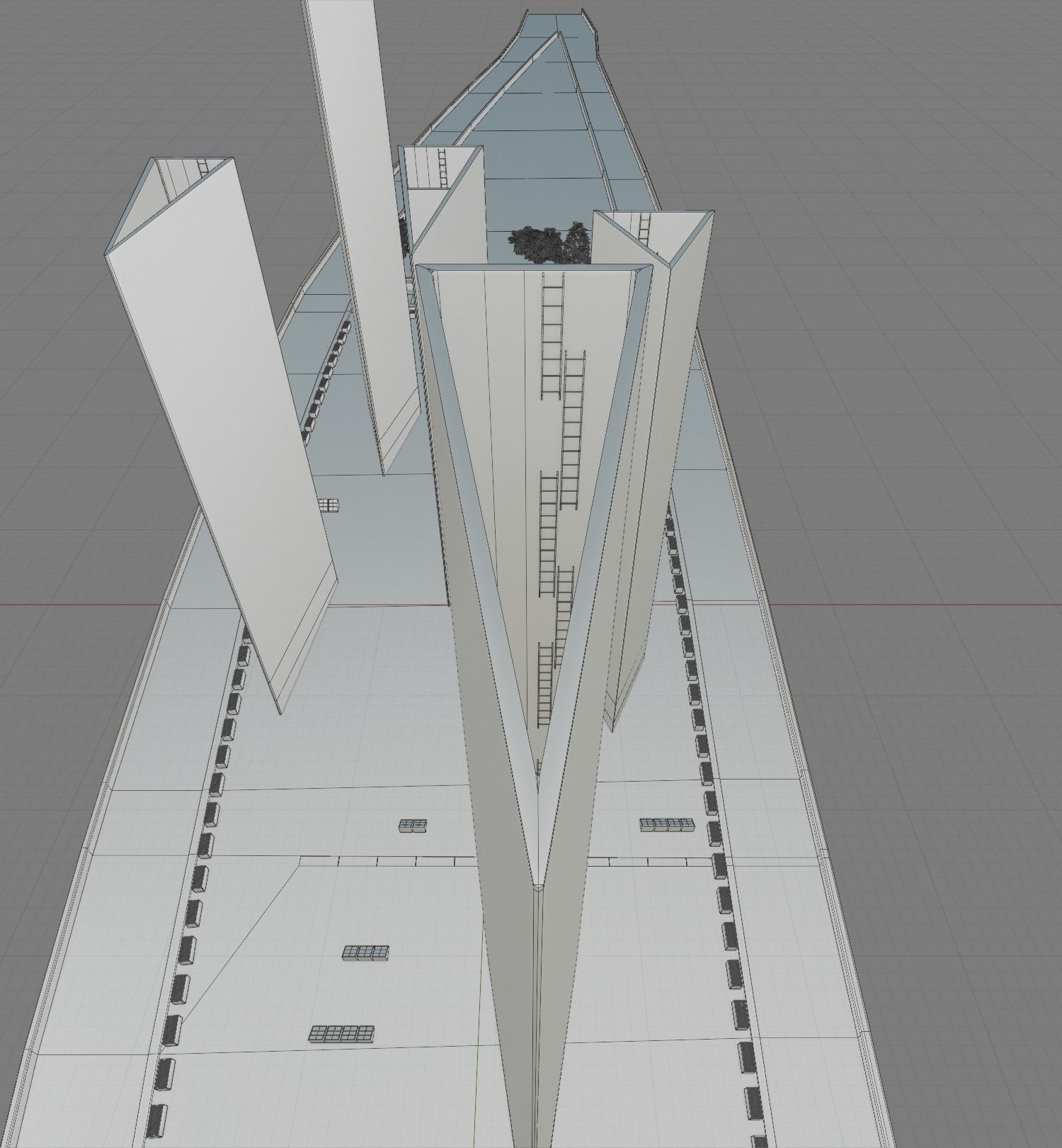 Satelite Towers Low-poly 3D model_13