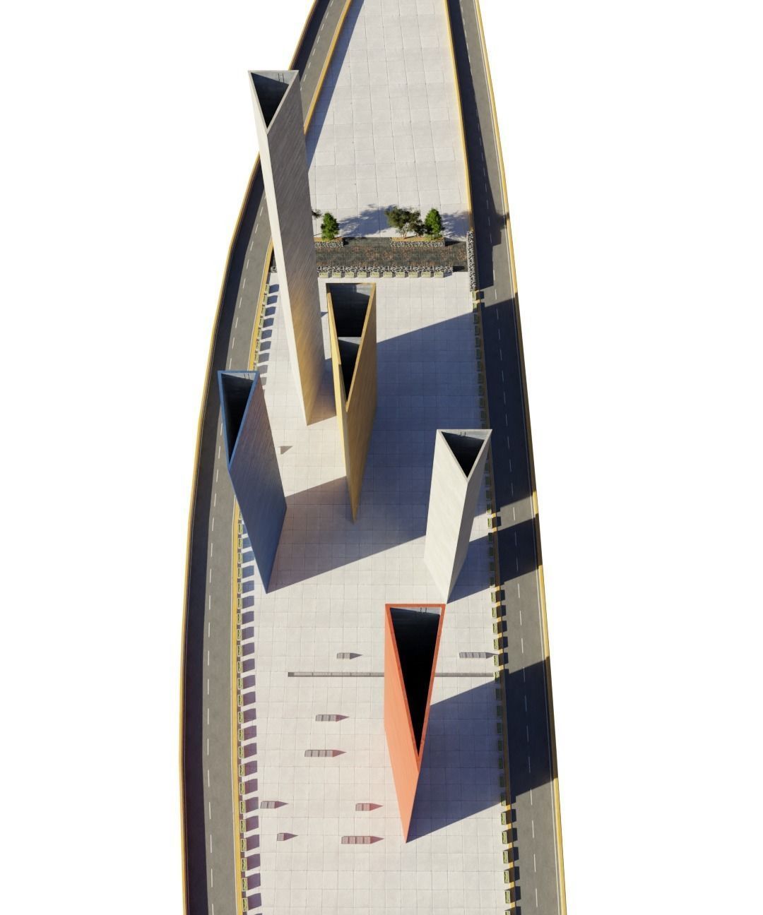 Satelite Towers Low-poly 3D model_10