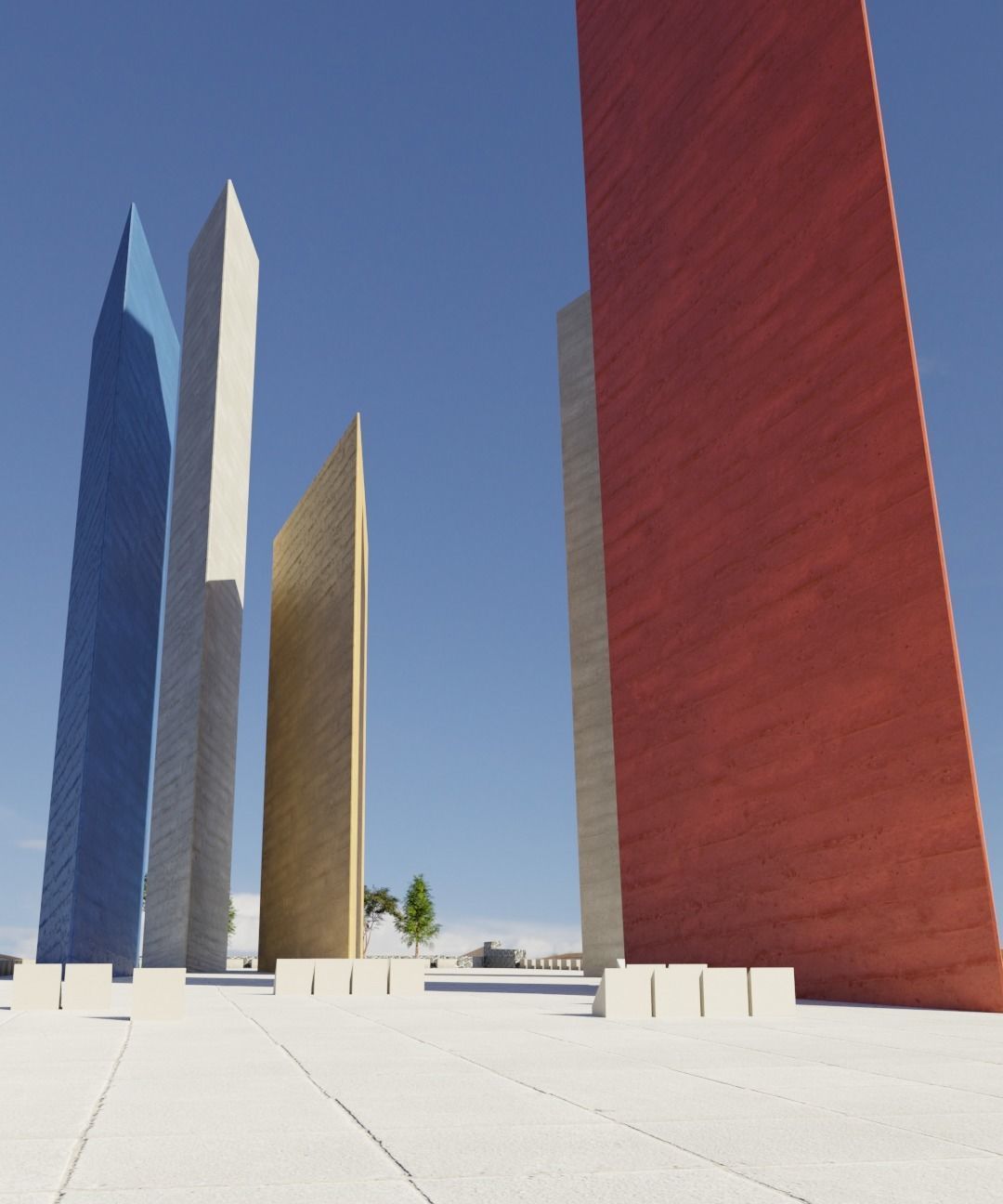 Satelite Towers Low-poly 3D model_2