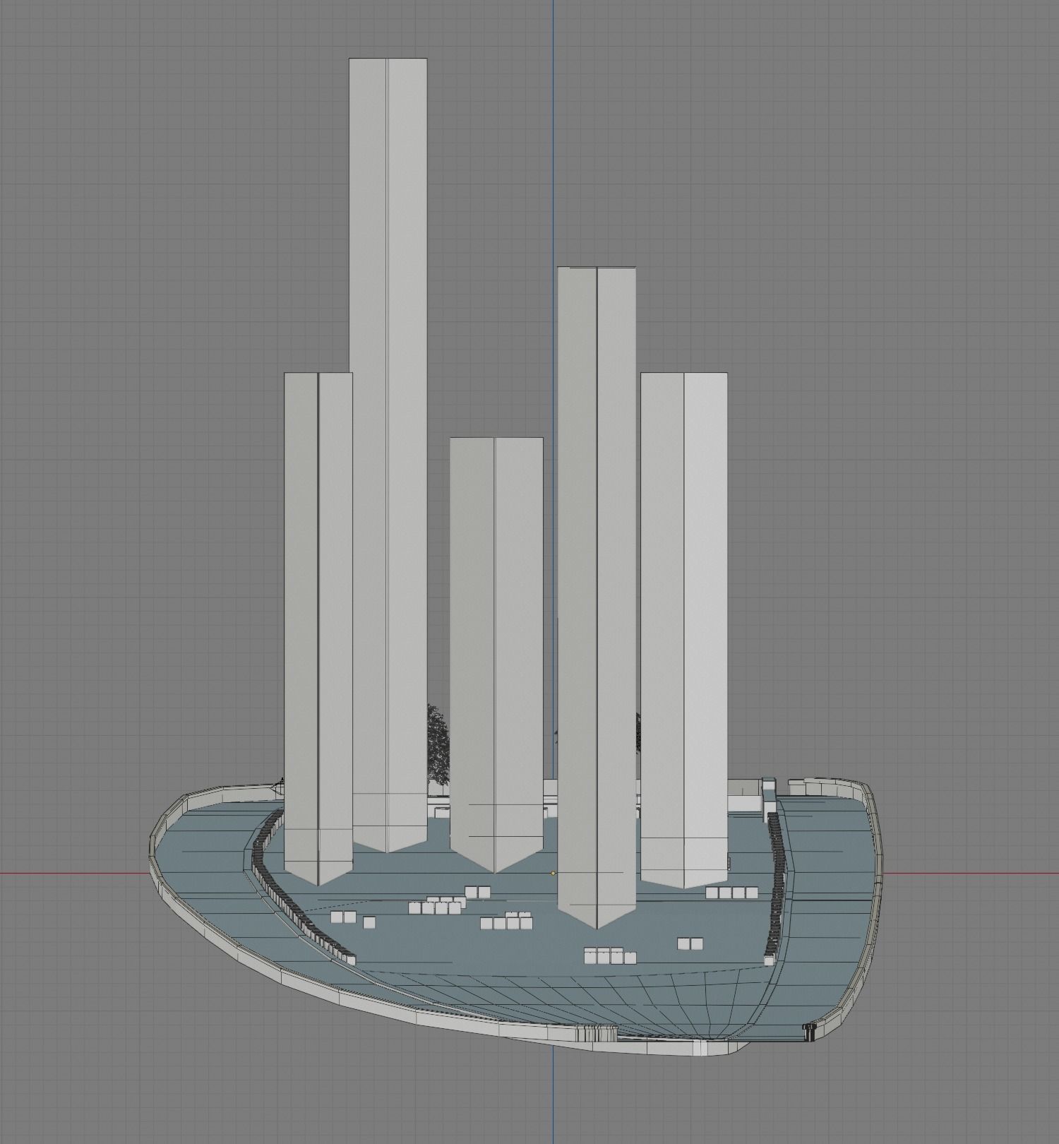 Satelite Towers Low-poly 3D model_11