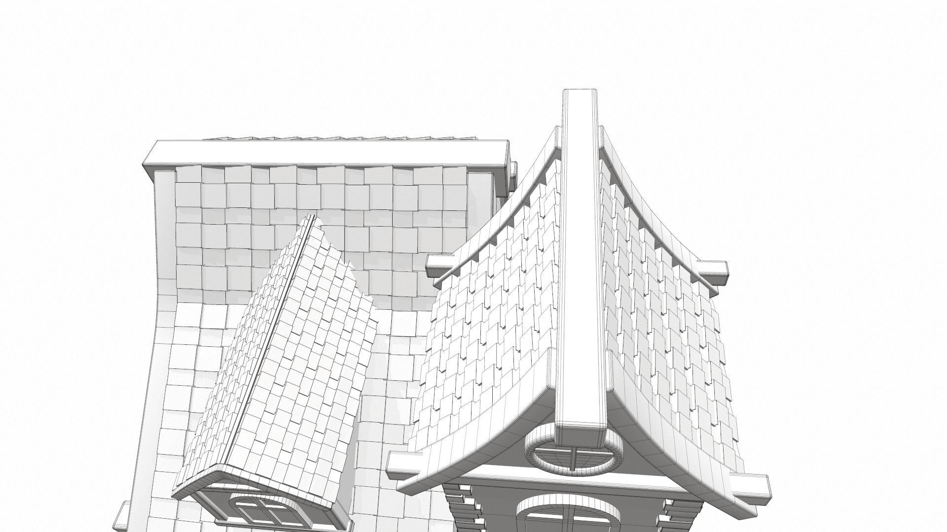 Cartoon house 13 3D model_16