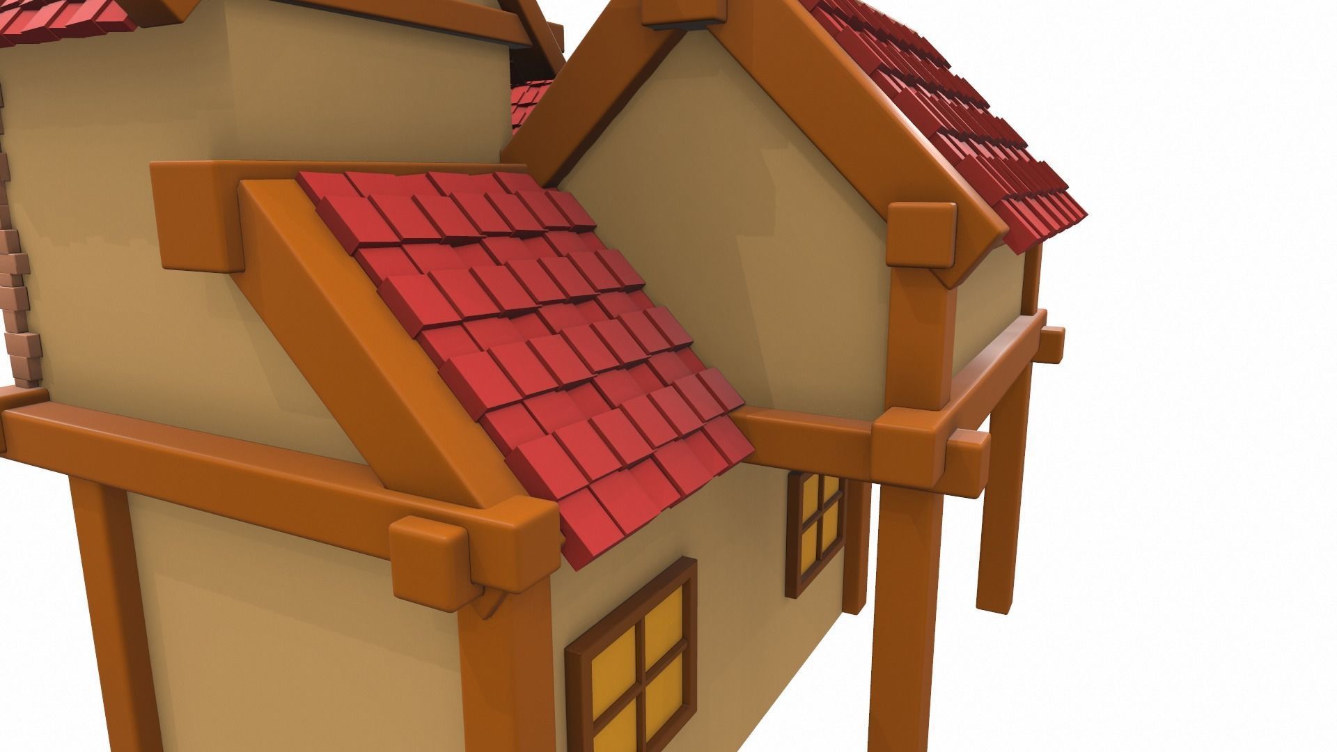 Cartoon house 13 3D model_11