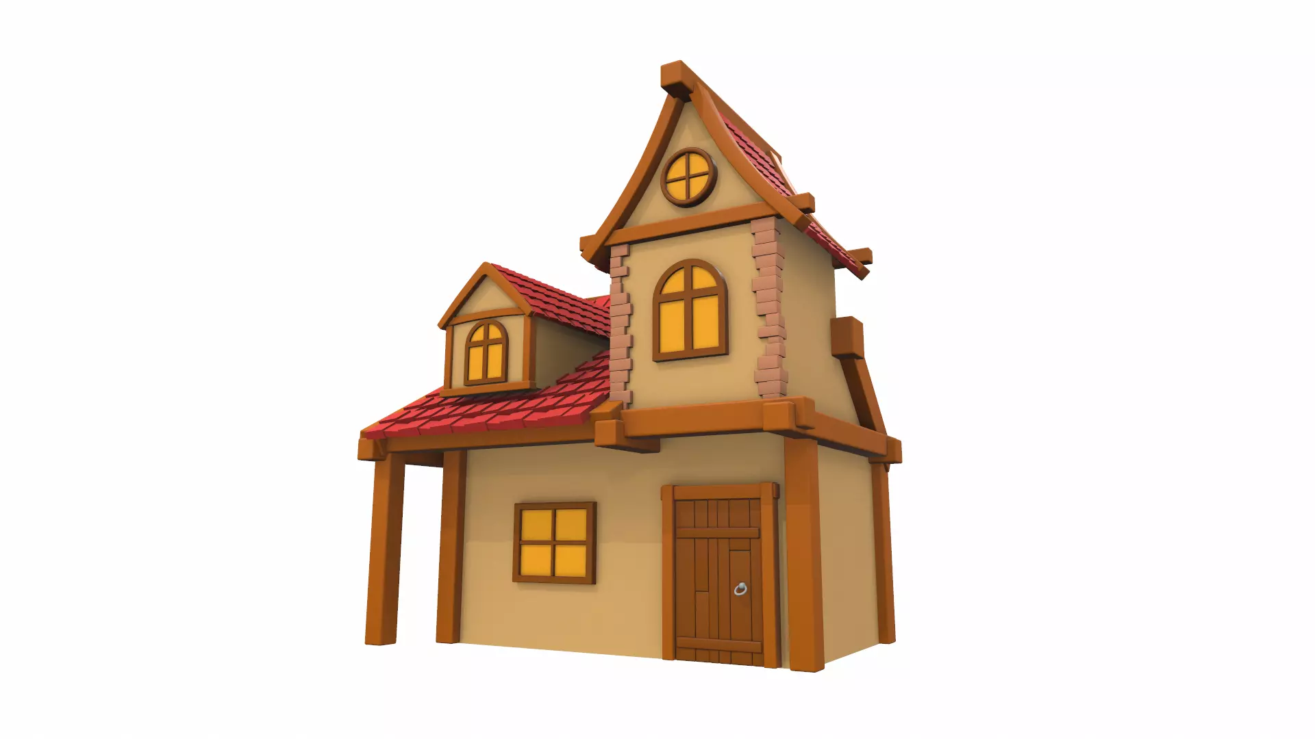 Cartoon house 13 3D model_0