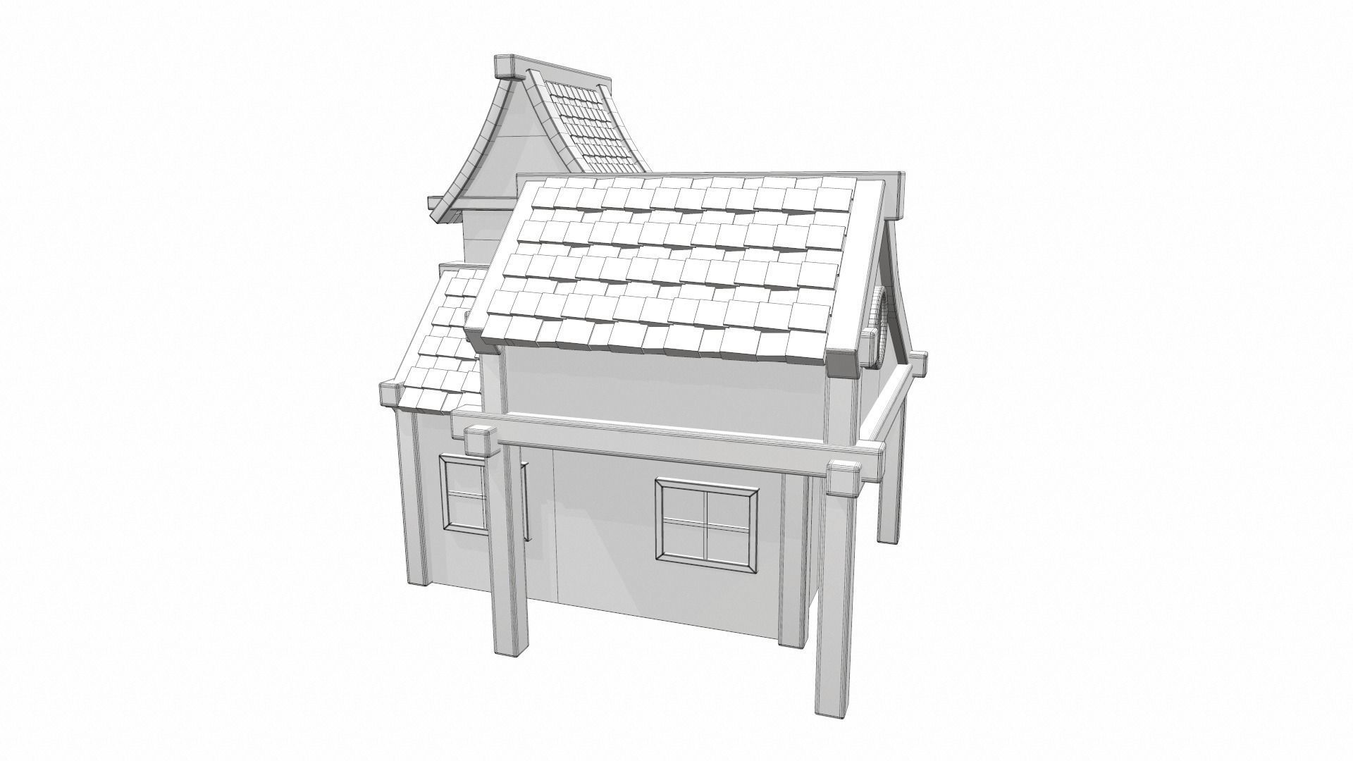 Cartoon house 13 3D model_14