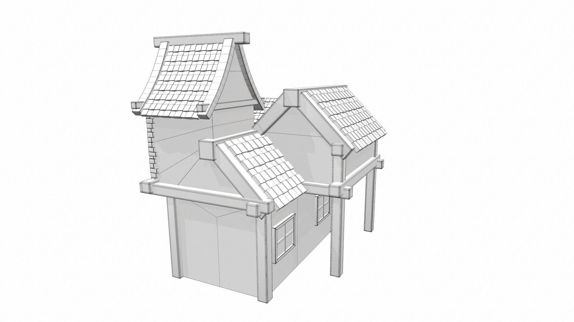 Cartoon house 13 3D model_15